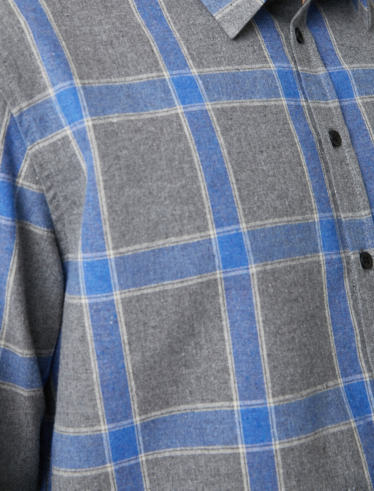 Ekoseli Klasik Yaka Uzun Kollu Gömlek