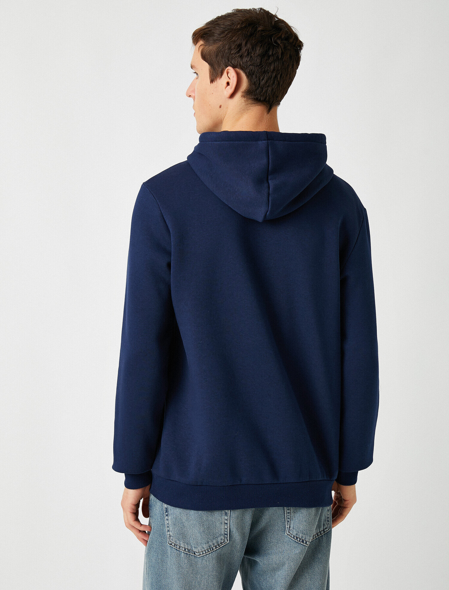   Kapüşonlu İşlemeli Uzun Kollu Sweatshirt