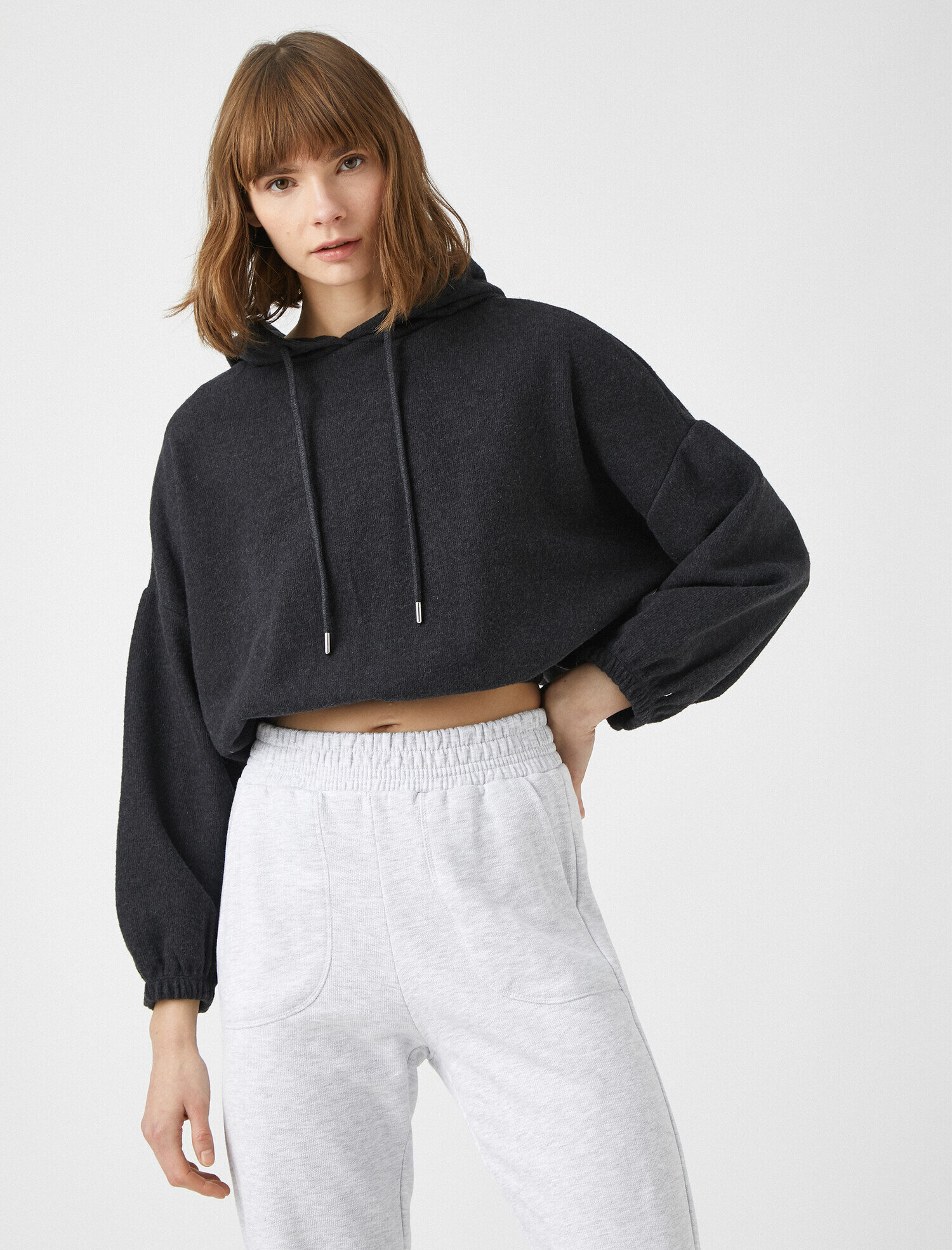   Pamuklu Kapüşonlu Sweatshirt Oversize