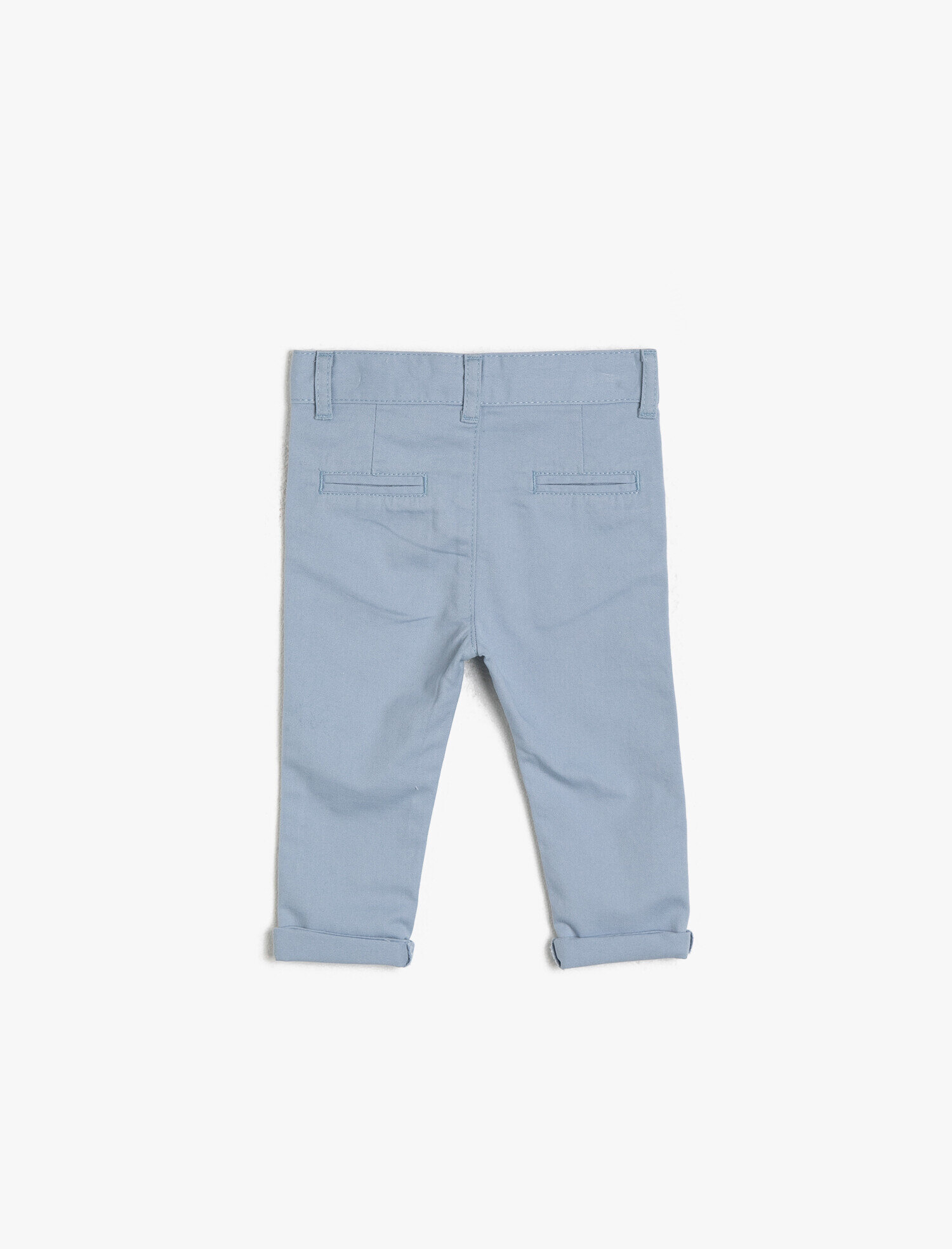  Erkek Bebek Pamuklu İnce Gabardin Chino Cepli Beli Ayarlanabilir Lastikli Klasik Pantolon