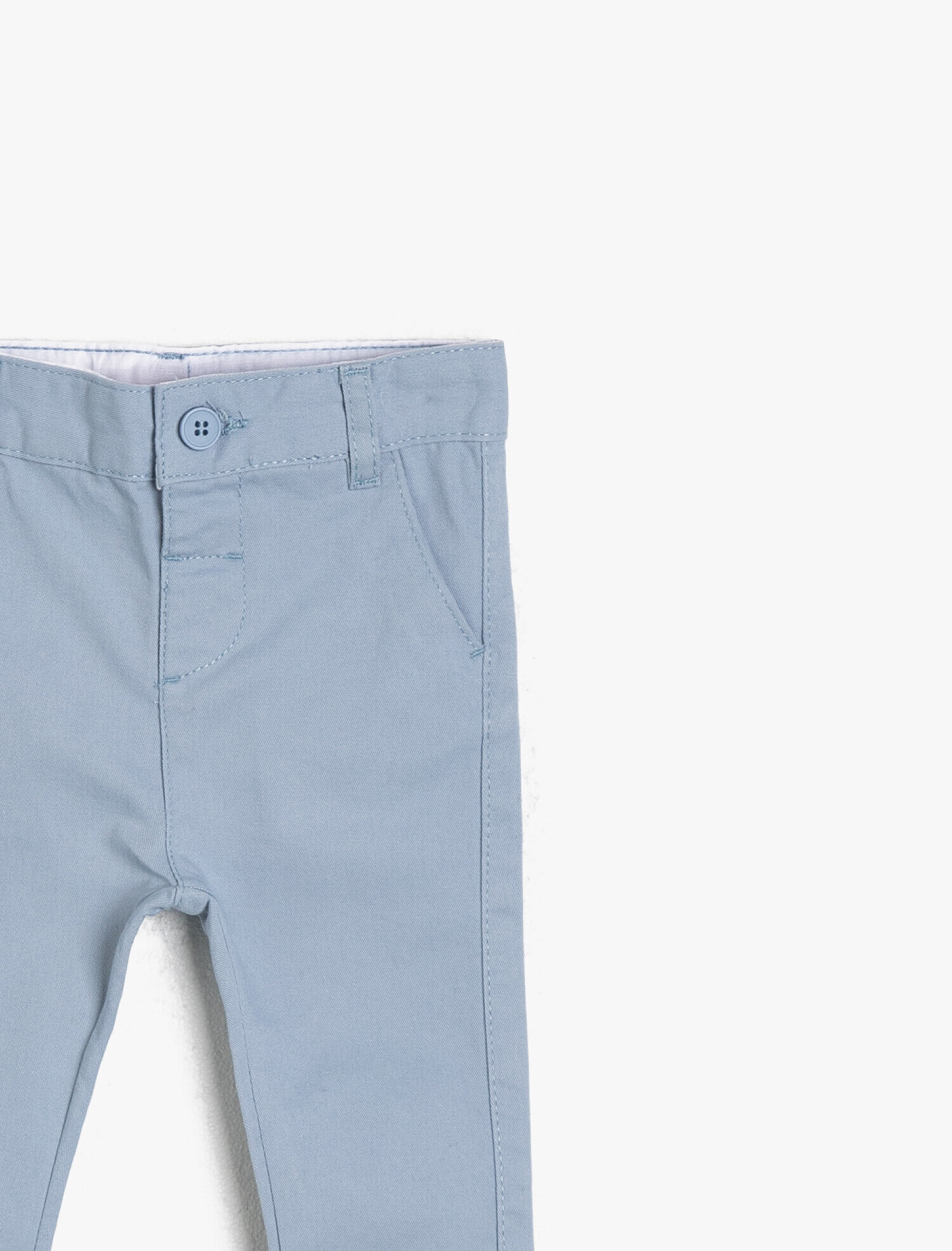  Erkek Bebek Pamuklu İnce Gabardin Chino Cepli Beli Ayarlanabilir Lastikli Klasik Pantolon