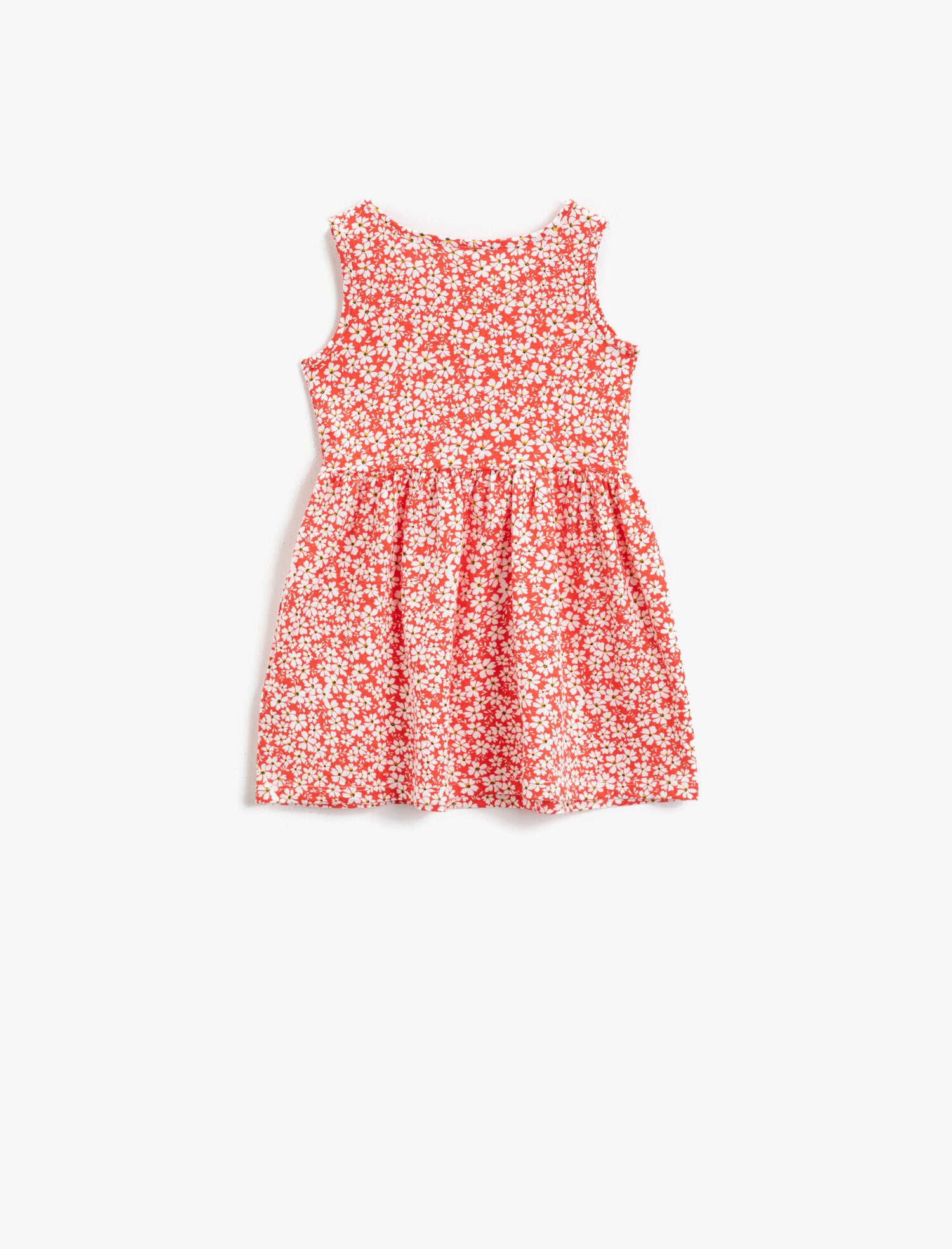  Kız Bebek Çiçekli Yazlık Elbise Kolsuz Pamuklu