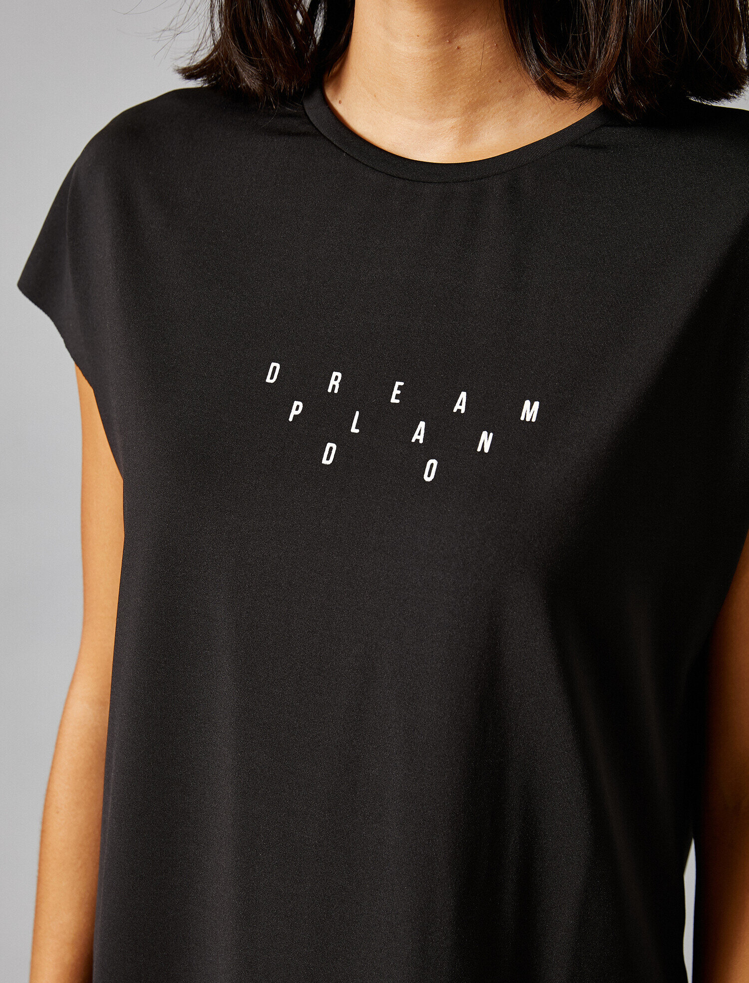   Spor Tişört Yazılı Kısa Kollu