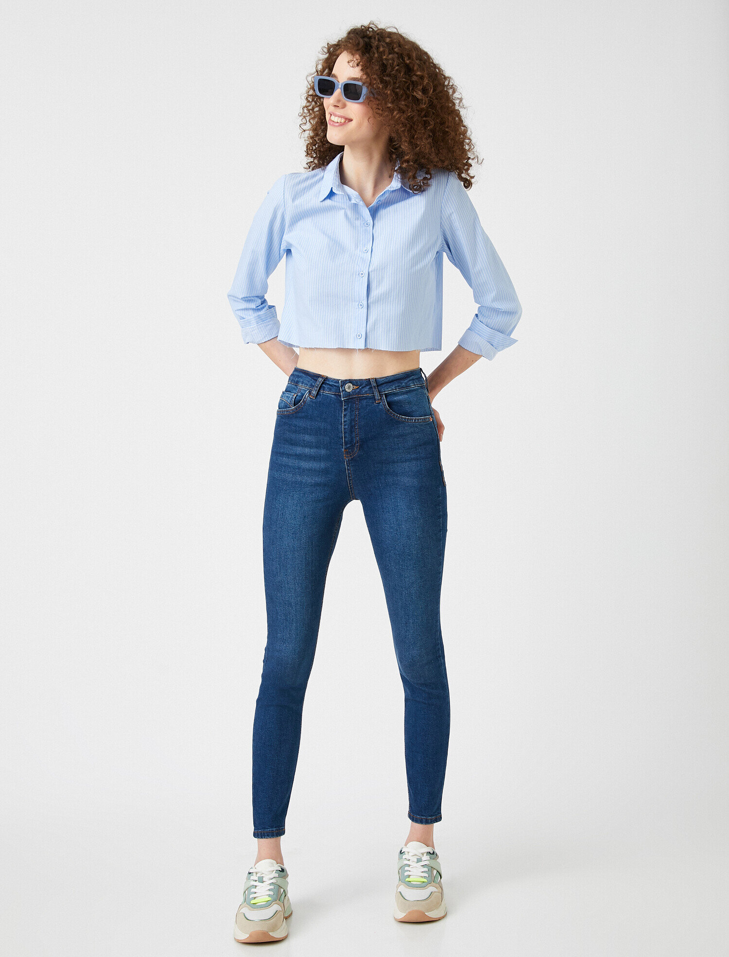   Yüksek Bel Dar Kesim Skinny Kot Pantolon - Carmen Jean