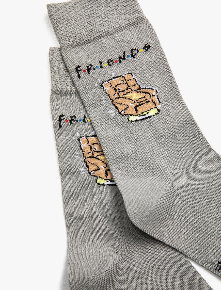  Erkek Friends Lisanslı Baskılı Çorap