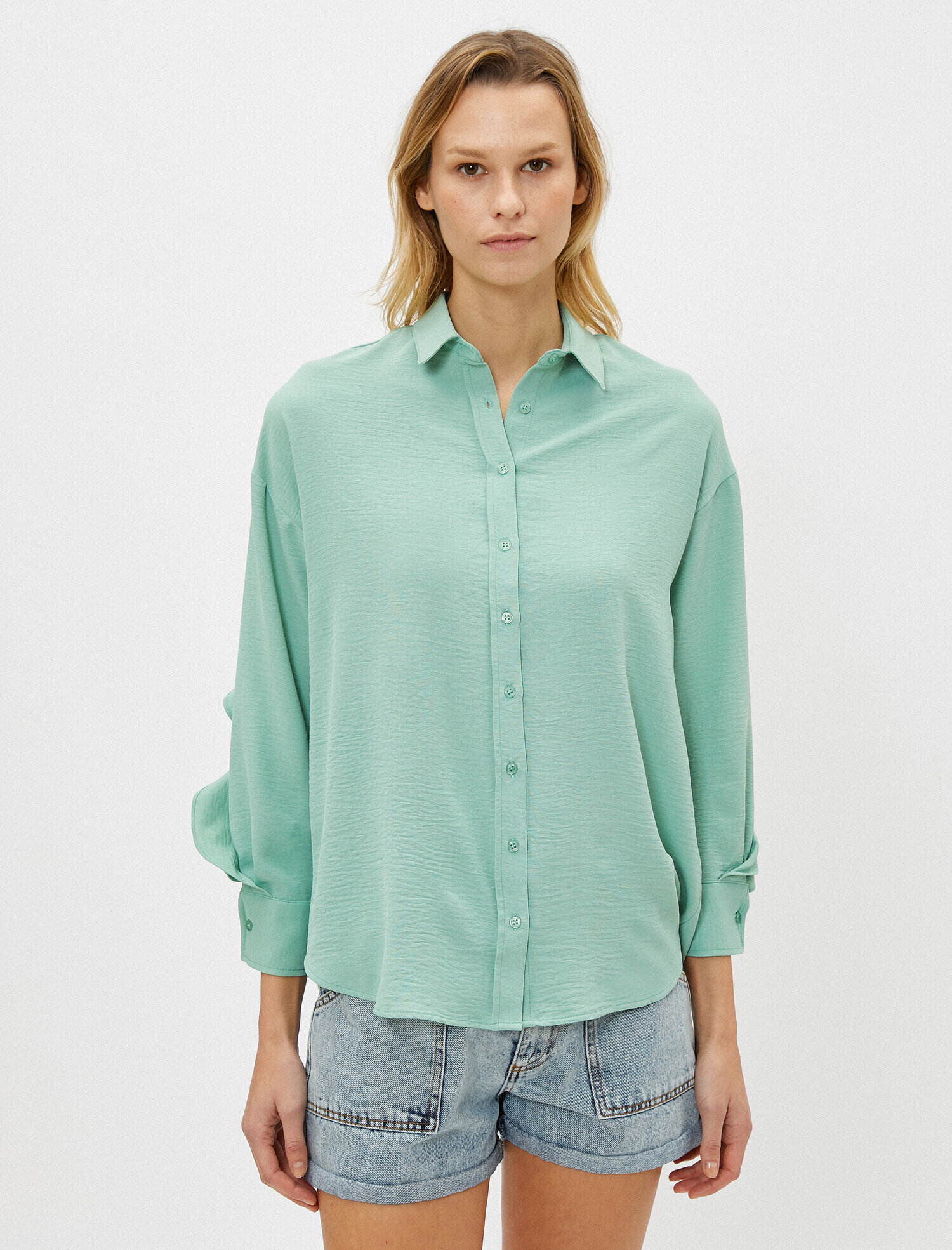   Fırfırlı Tunik Gömlek Yaka