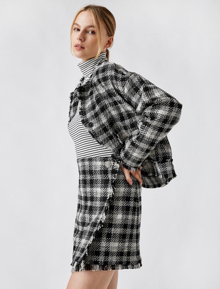  Ekoseli Mini Tüvit Etek