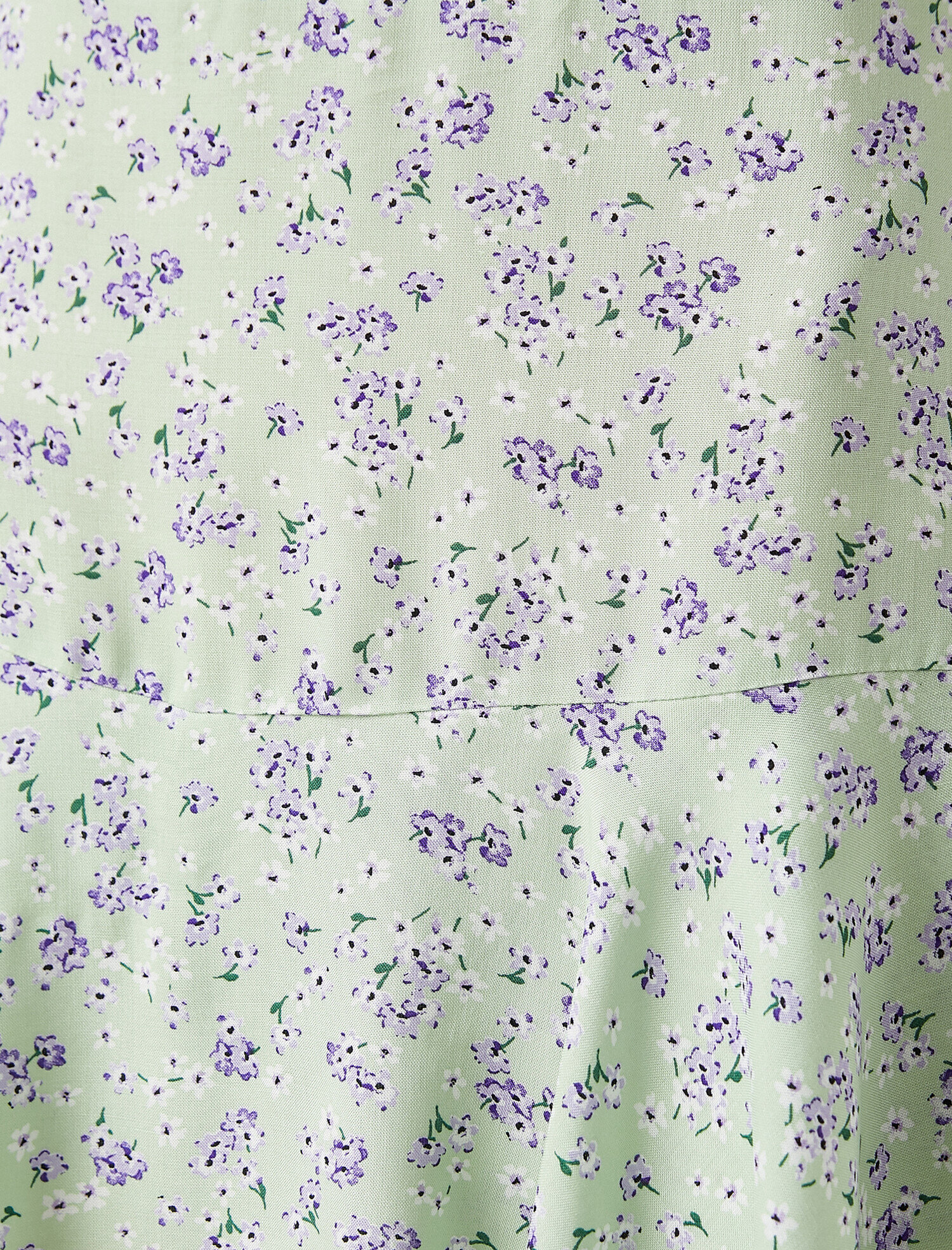   Çiçek Desenli Etek Mini Dökümlü