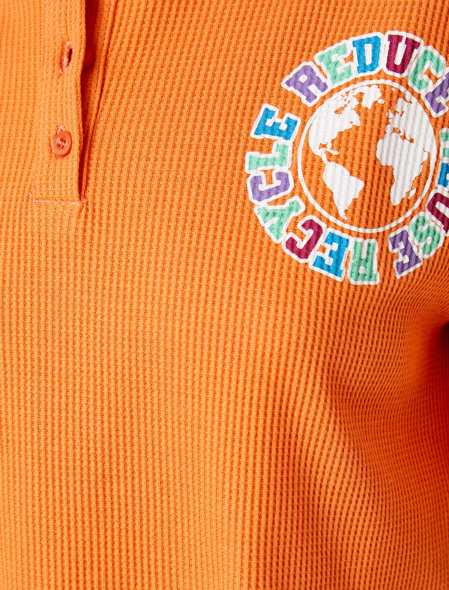   Baskılı Tişört Dokulu Pamuklu