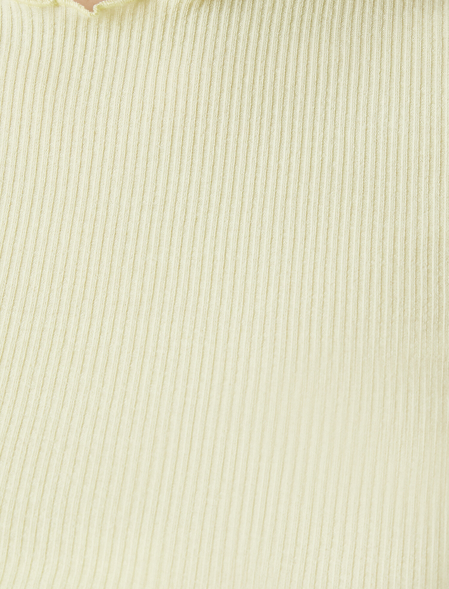   Bisiklet Yaka Tişört Fırfır Detaylı Fitilli