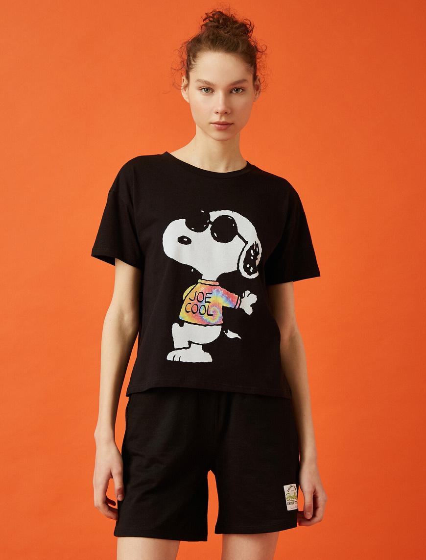   Snoopy Tişört Lisanslı Pamuklu Oversize
