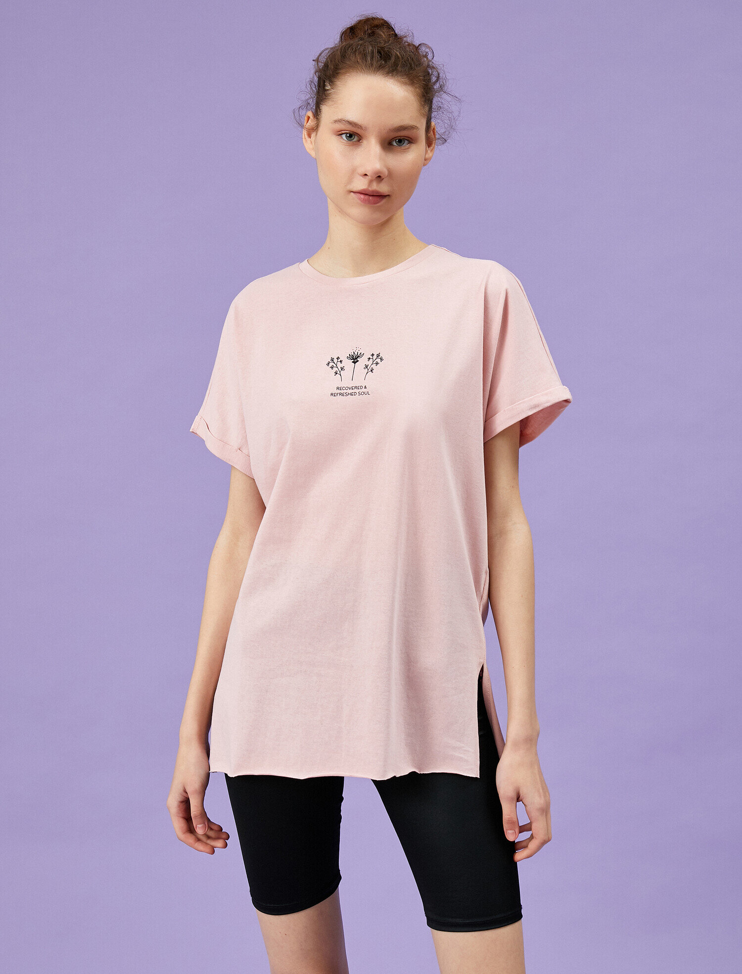   Baskılı Tişört Pamuklu Oversize