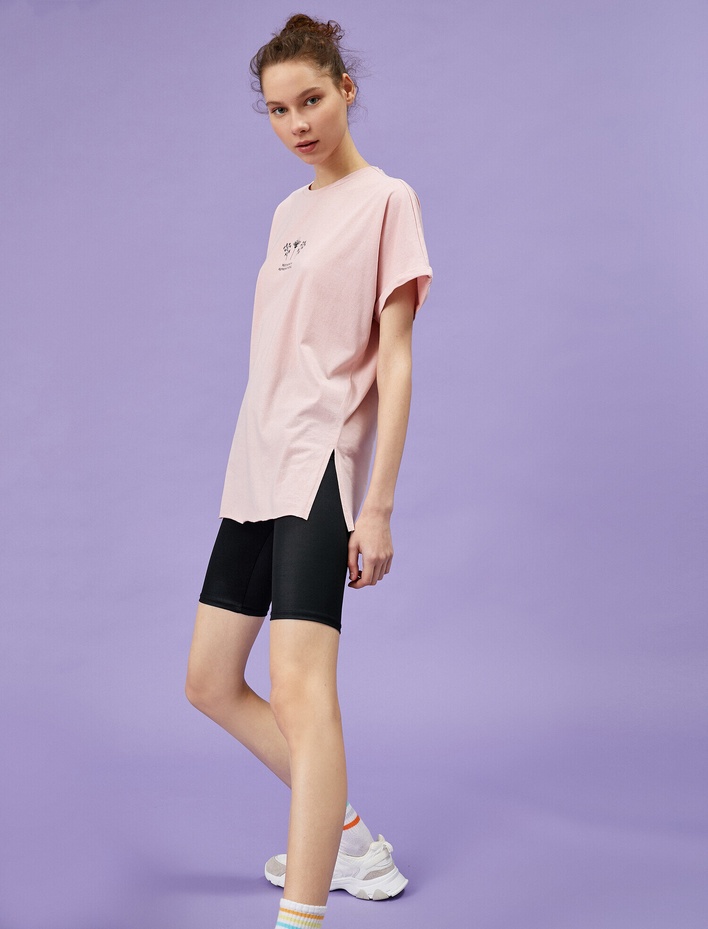  Baskılı Tişört Pamuklu Oversize