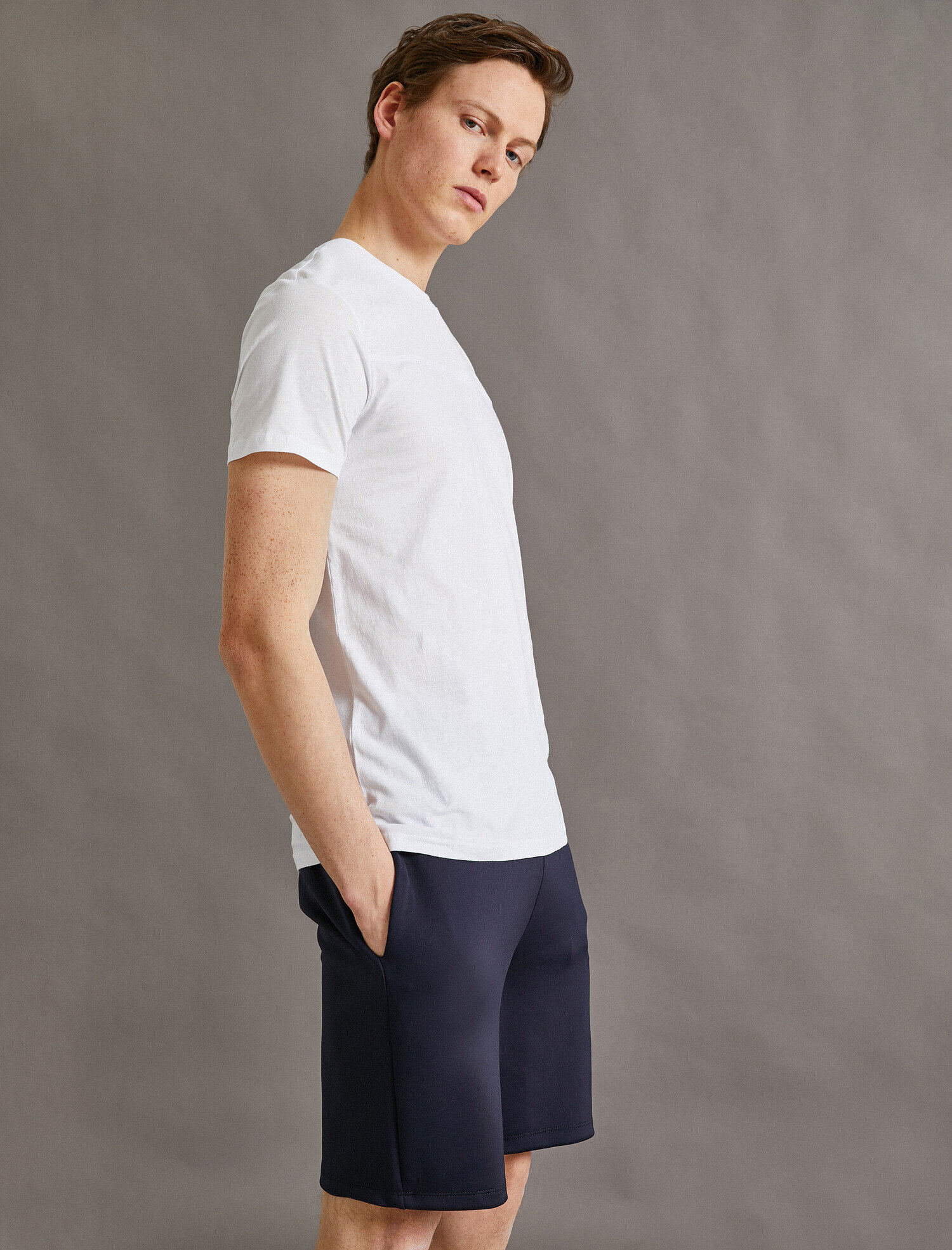 Slim Fit Tişört Basic Pamuklu Kısa Kollu