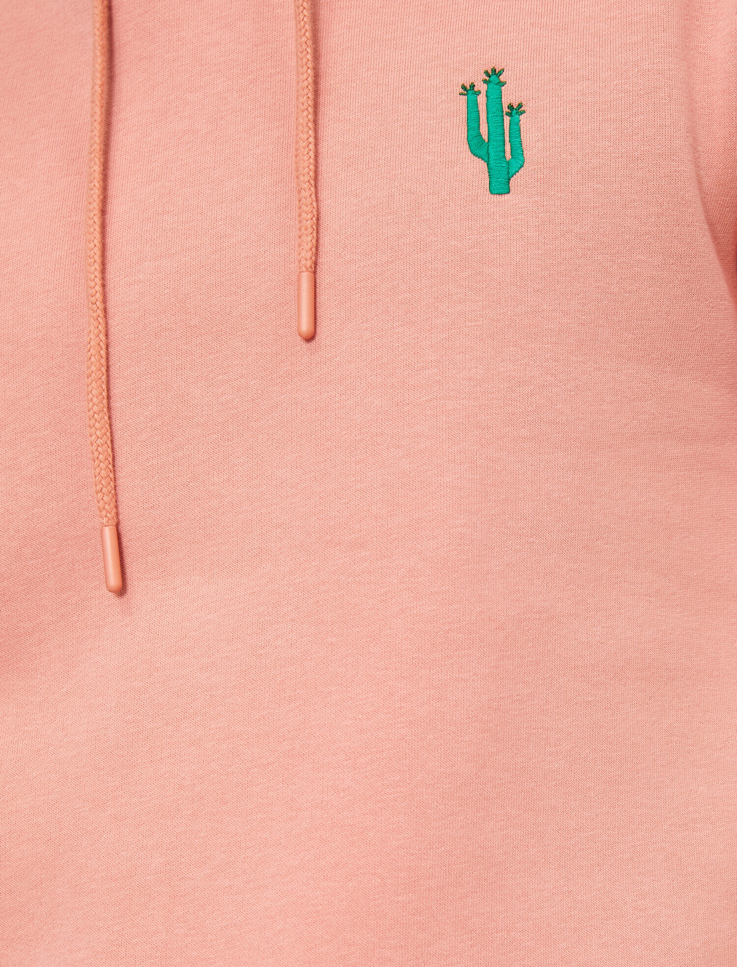   Kapüşonlu İşleme Detaylı Uzun Kollu Sweatshirt