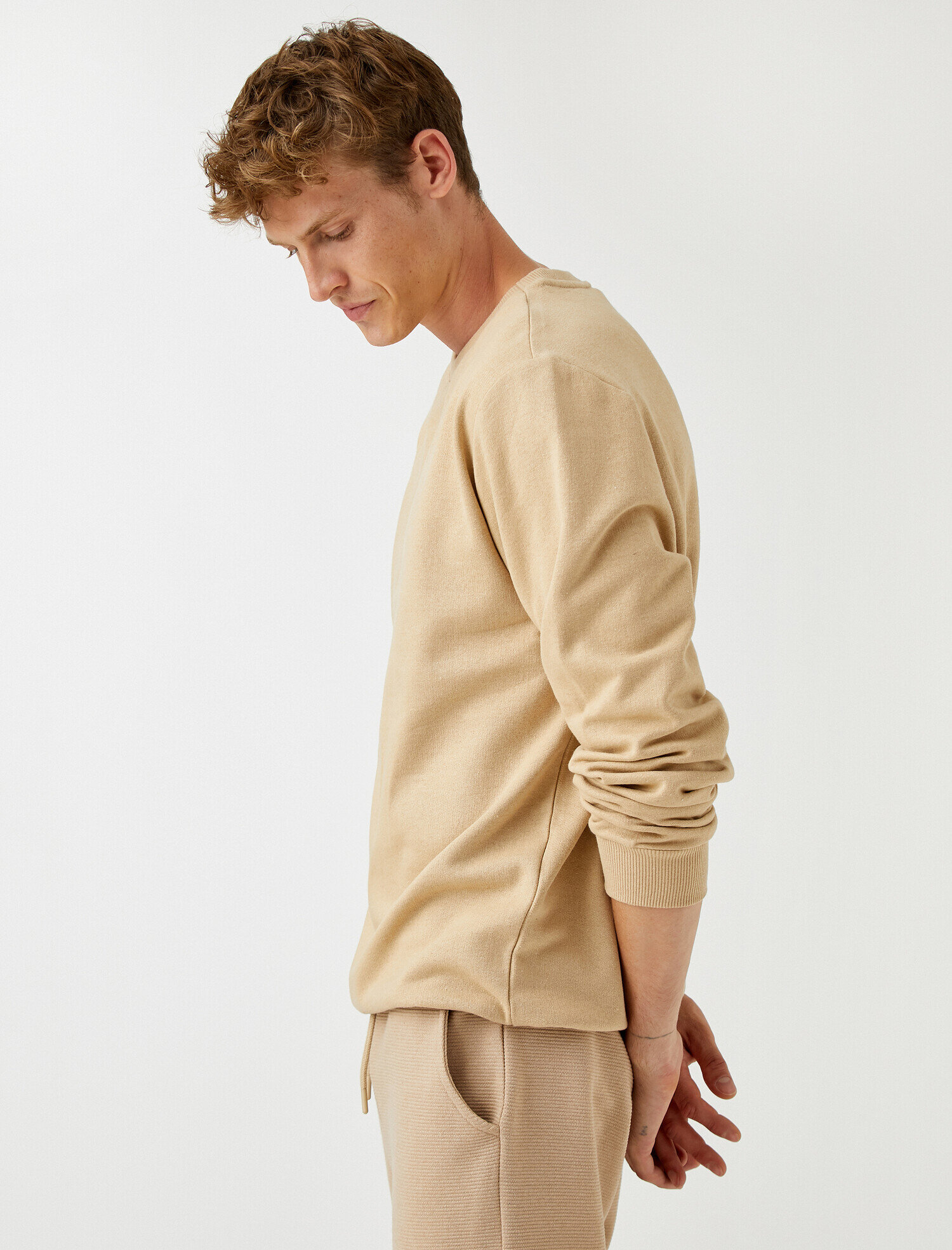   Basic Sweatshirt Bisiklet Yaka