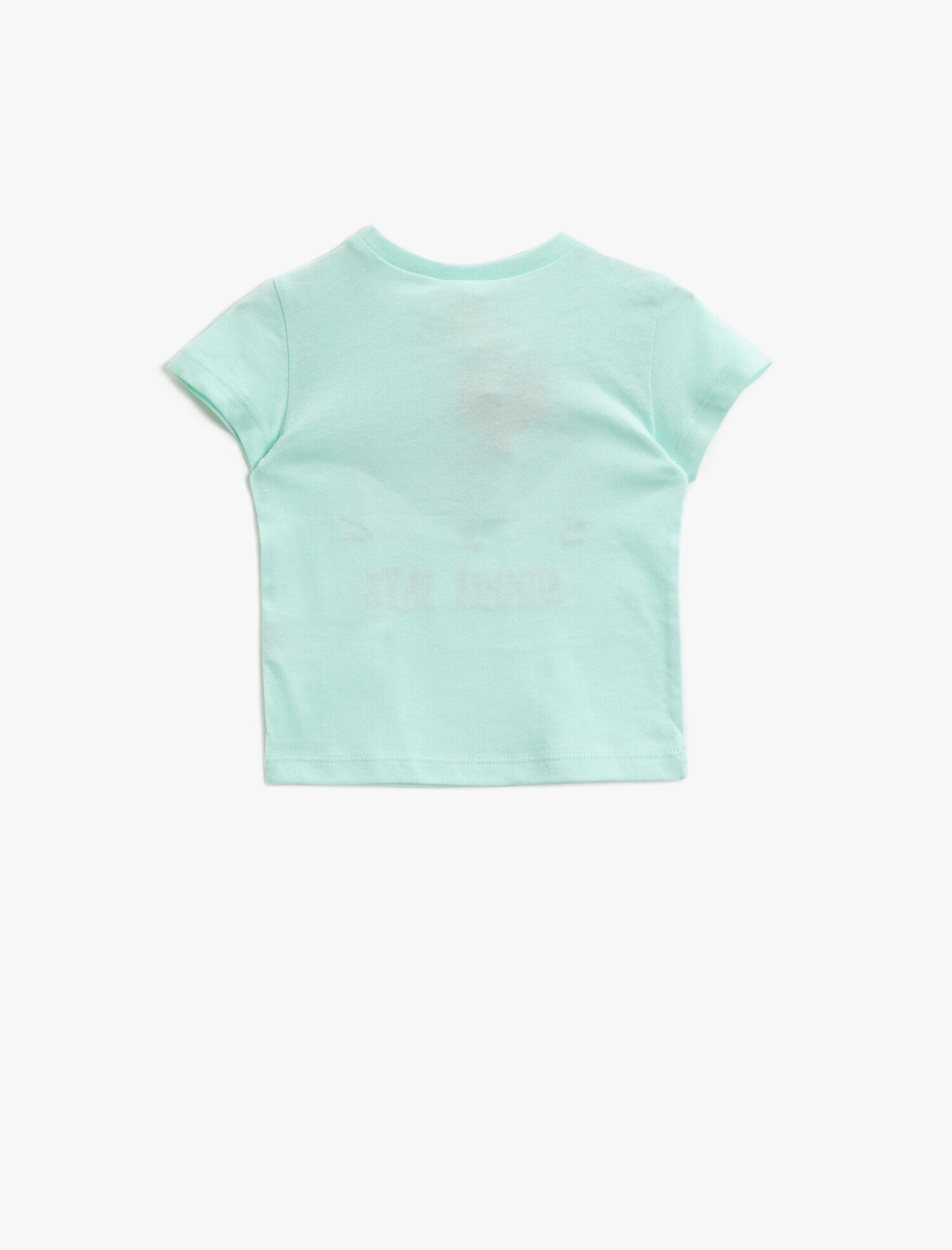  Kız Bebek Simli Tişört Yazı İşlemeli Pamuklu