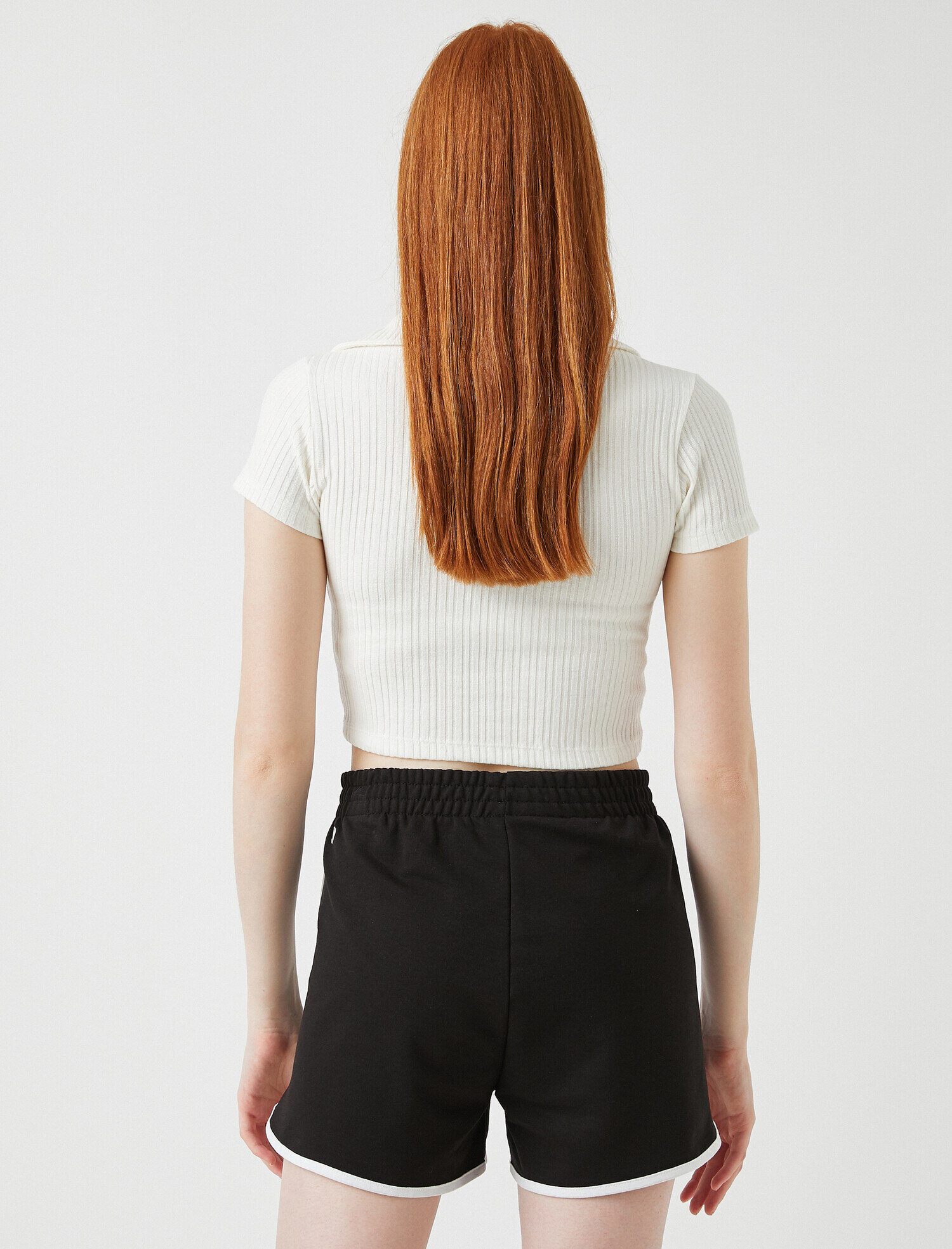 Polo Yaka Tişört Crop