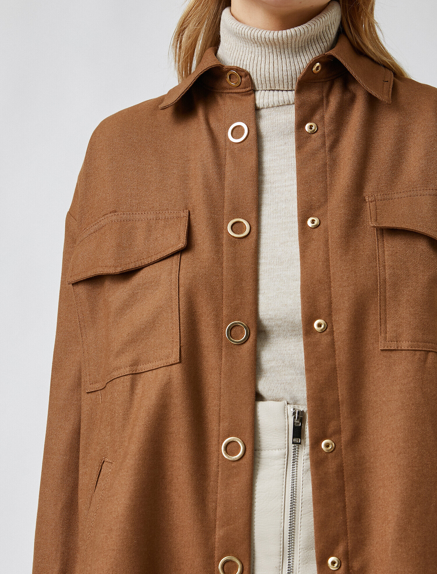   Çıtçıtlı Cepli Ceket