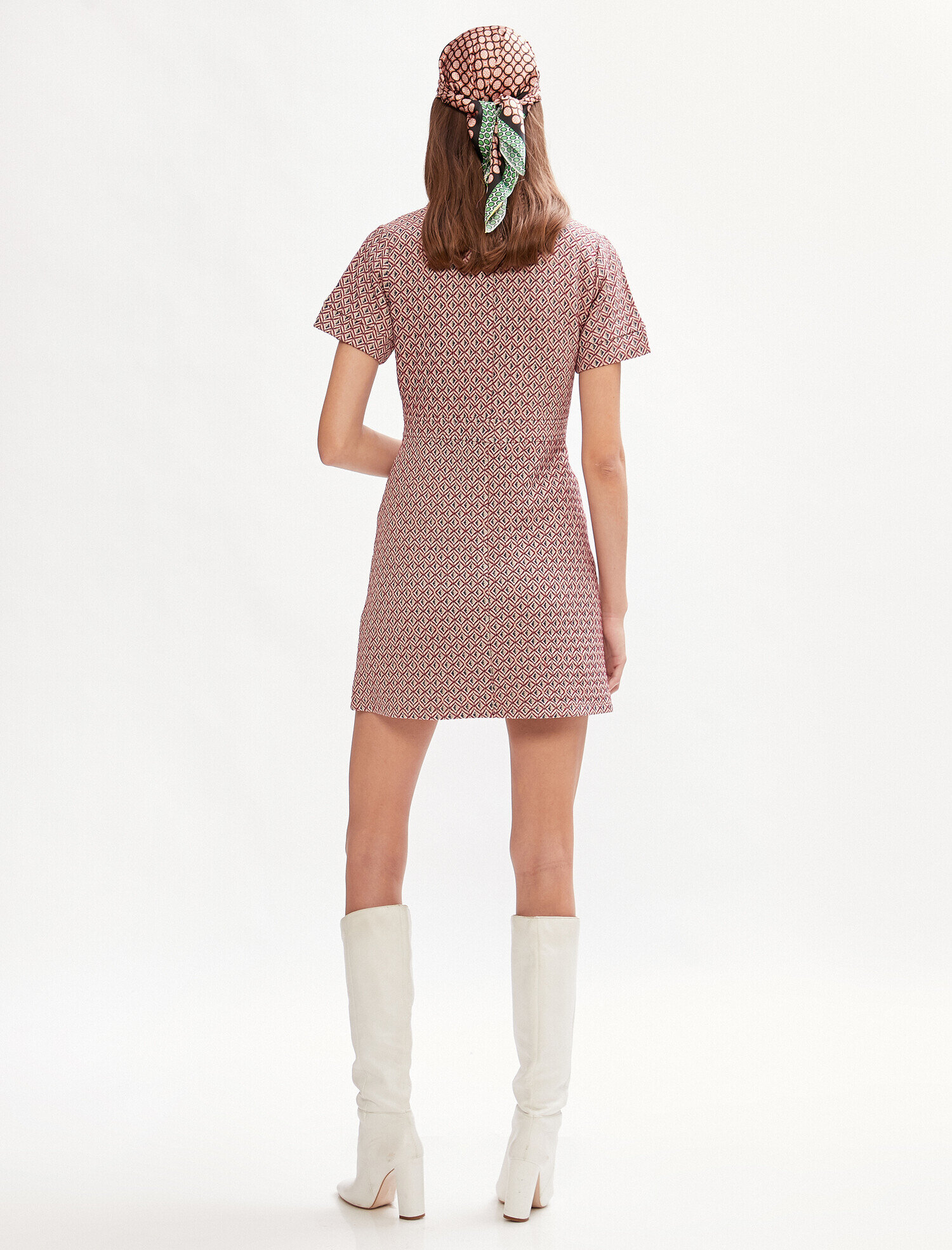   Baskılı Mini Elbise