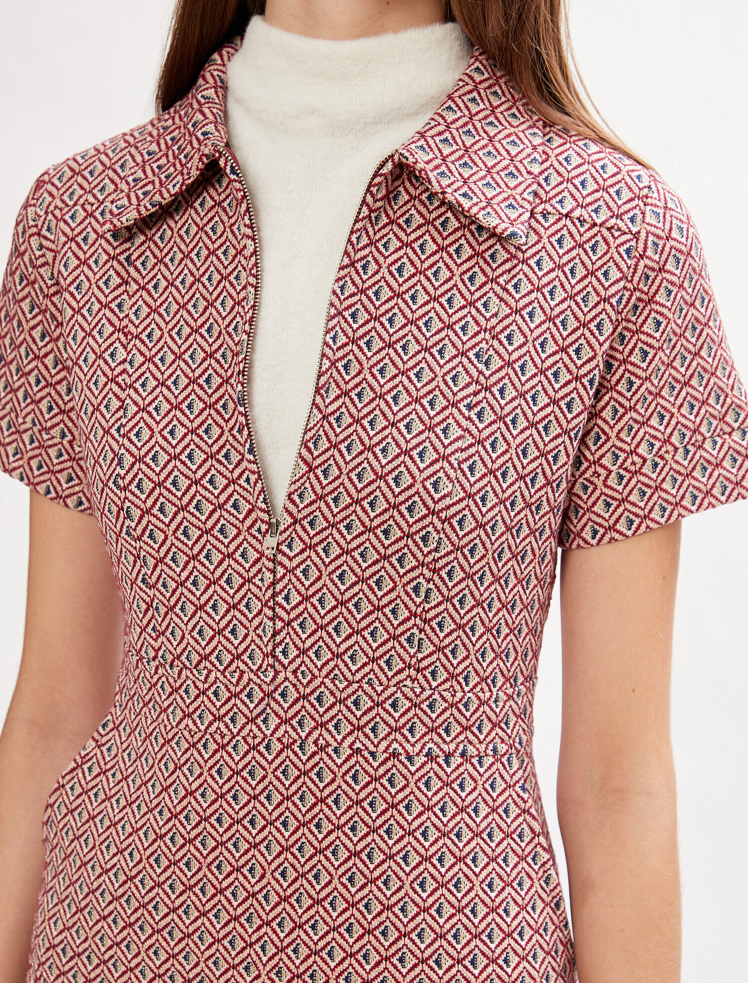   Baskılı Mini Elbise