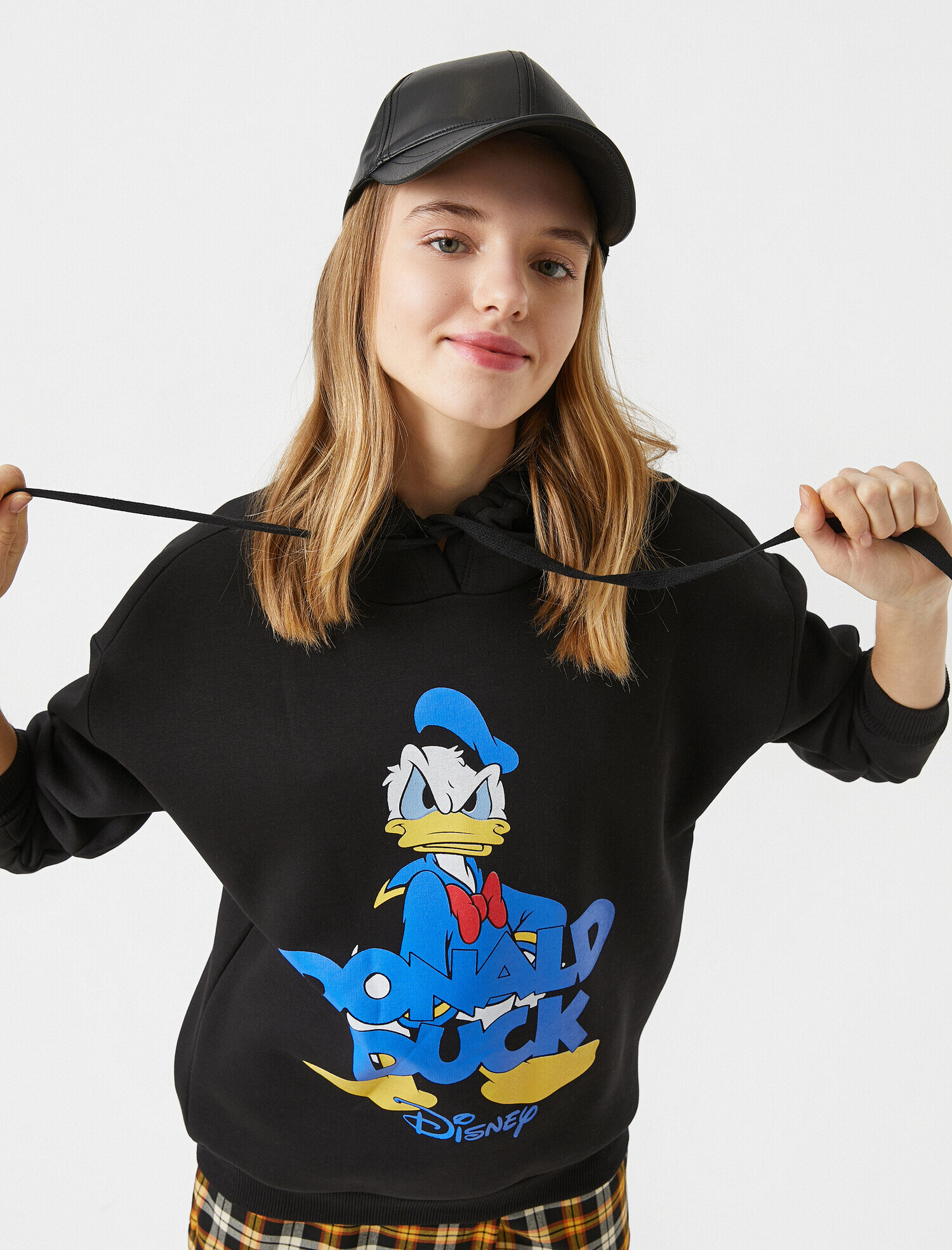   Disney Lisanslı Kapüşonlu Baskılı Sweatshirt