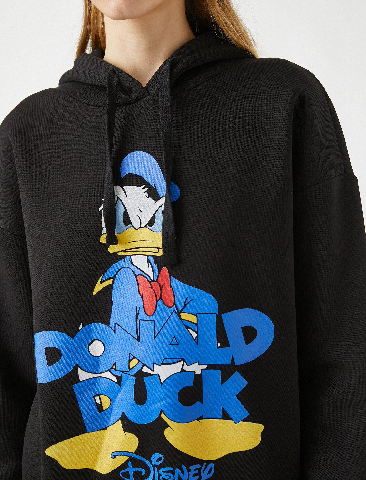   Disney Lisanslı Kapüşonlu Baskılı Sweatshirt