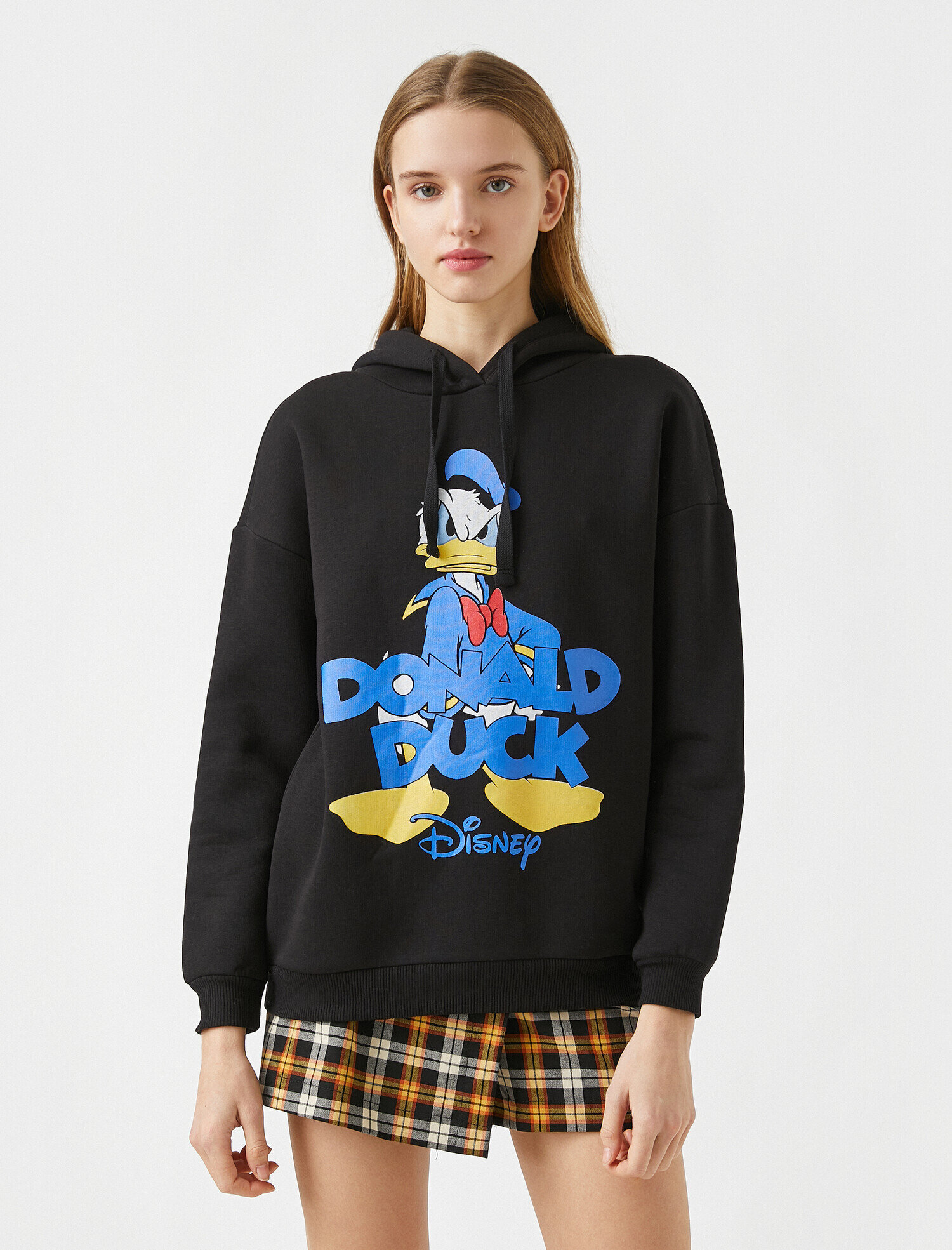   Disney Lisanslı Kapüşonlu Baskılı Sweatshirt