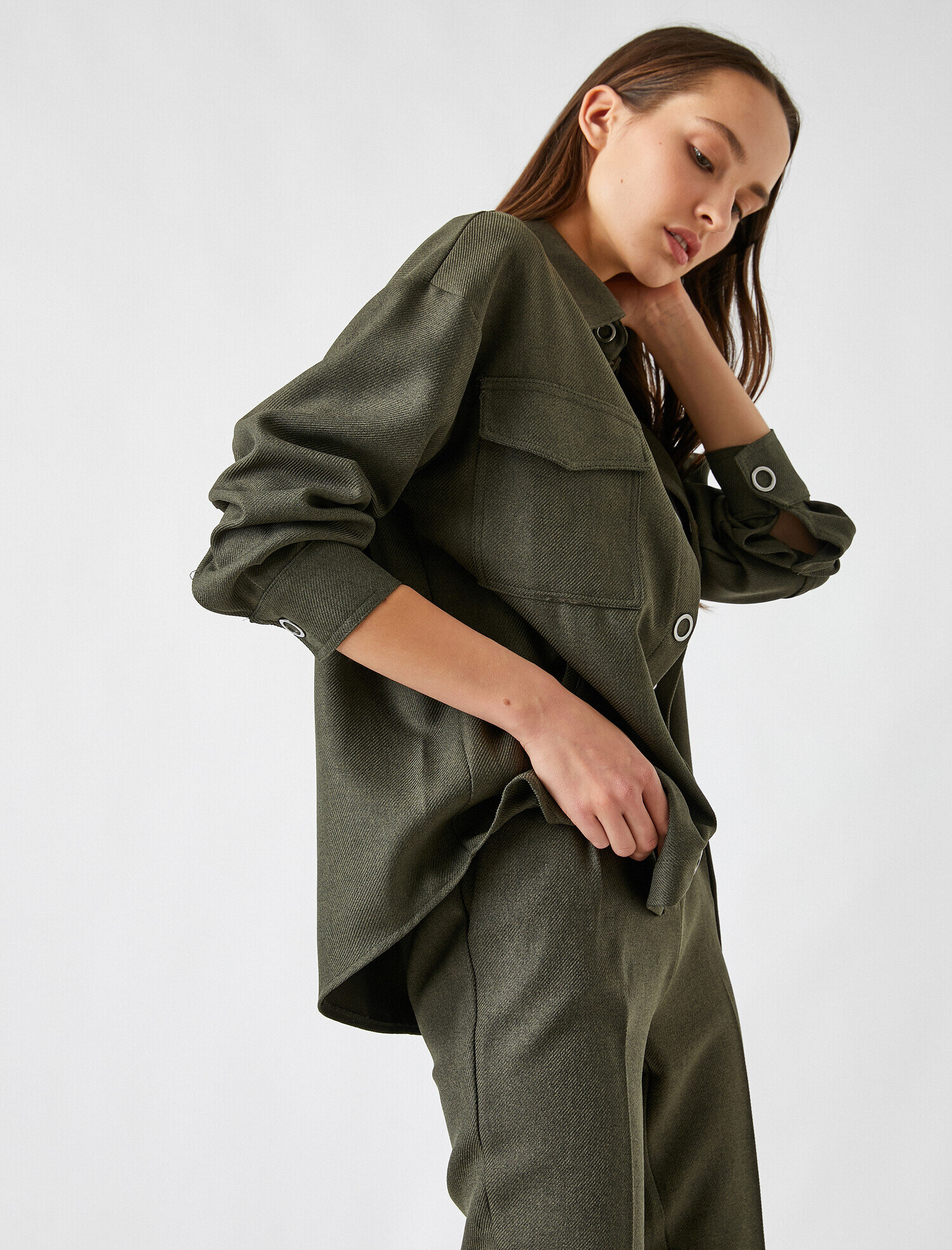   Çıtçıtlı Cepli Ceket