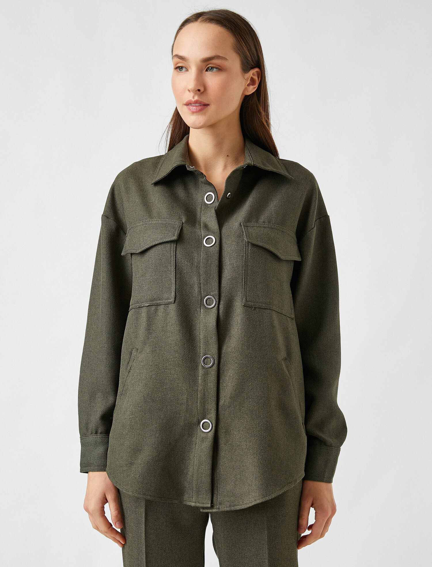   Çıtçıtlı Cepli Ceket