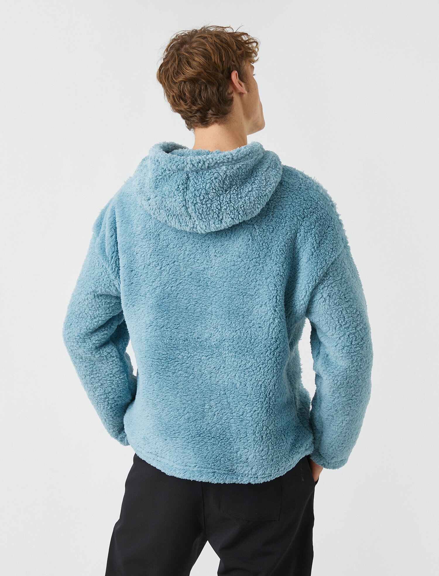   Peluş İşlemeli Kapüşonlu Sweatshirt