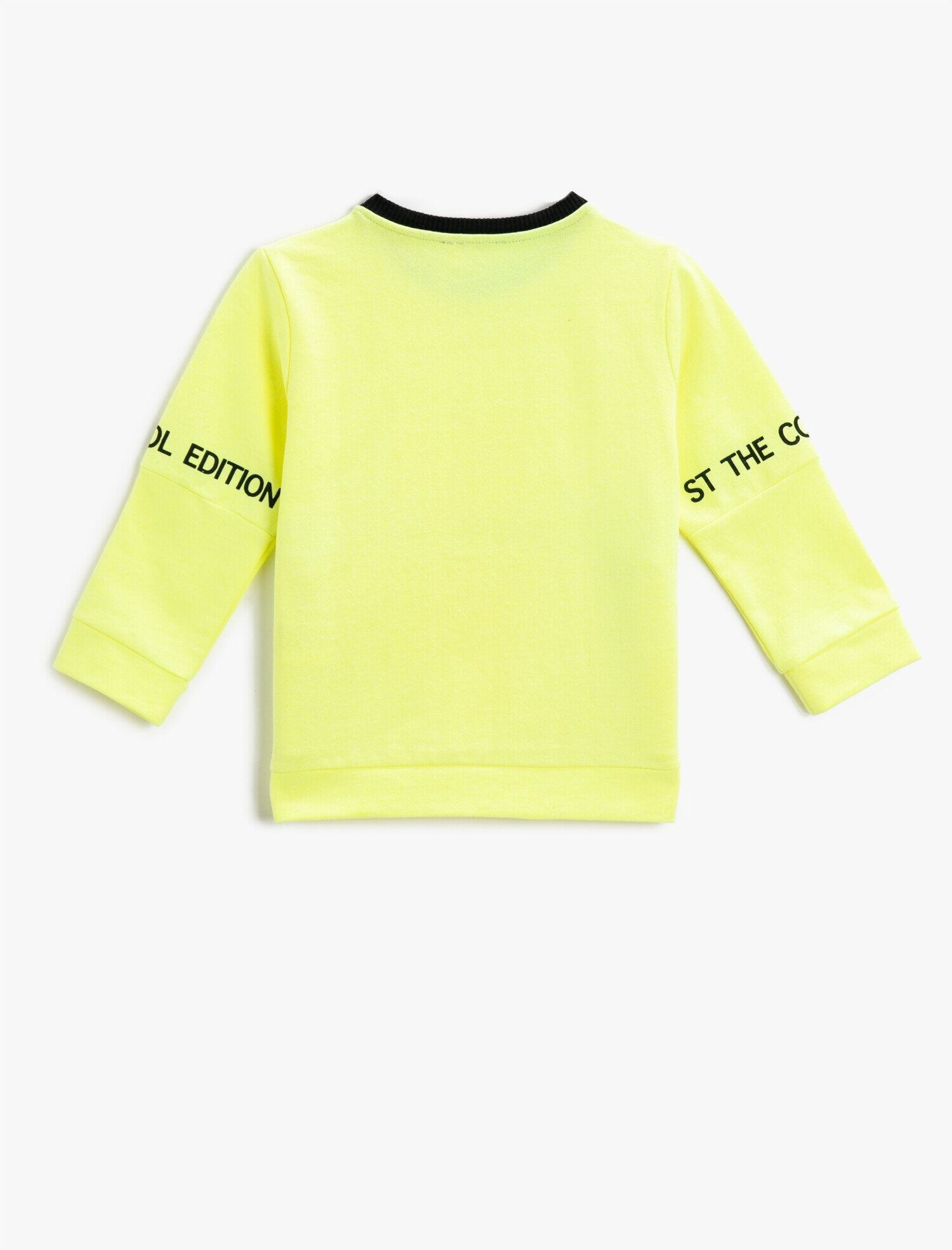  Erkek Çocuk Fermuarlu Slogan Baskılı Sweatshirt Bisiklet Yaka Uzun Kollu