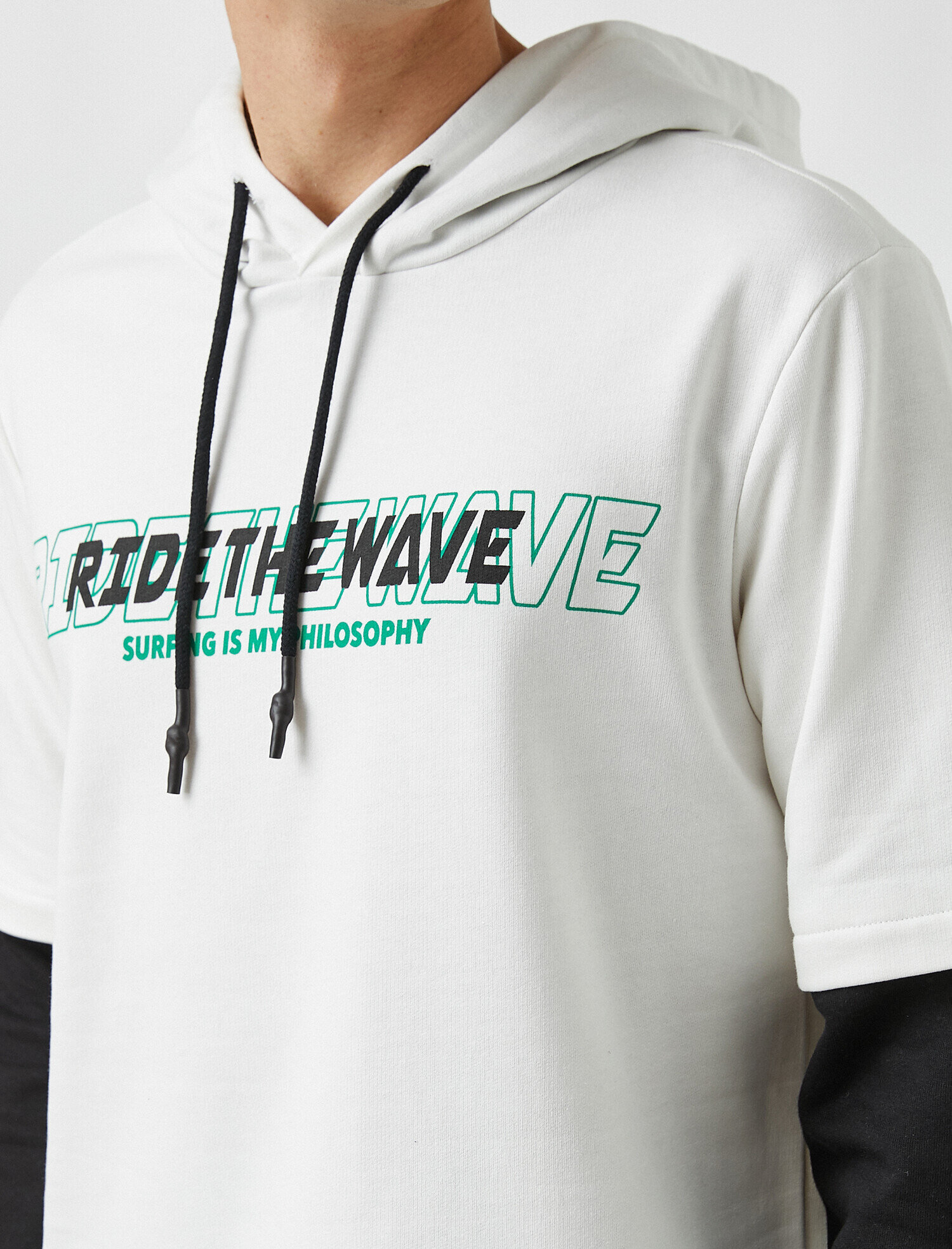   Baskılı Kapüşonlu Sweatshirt