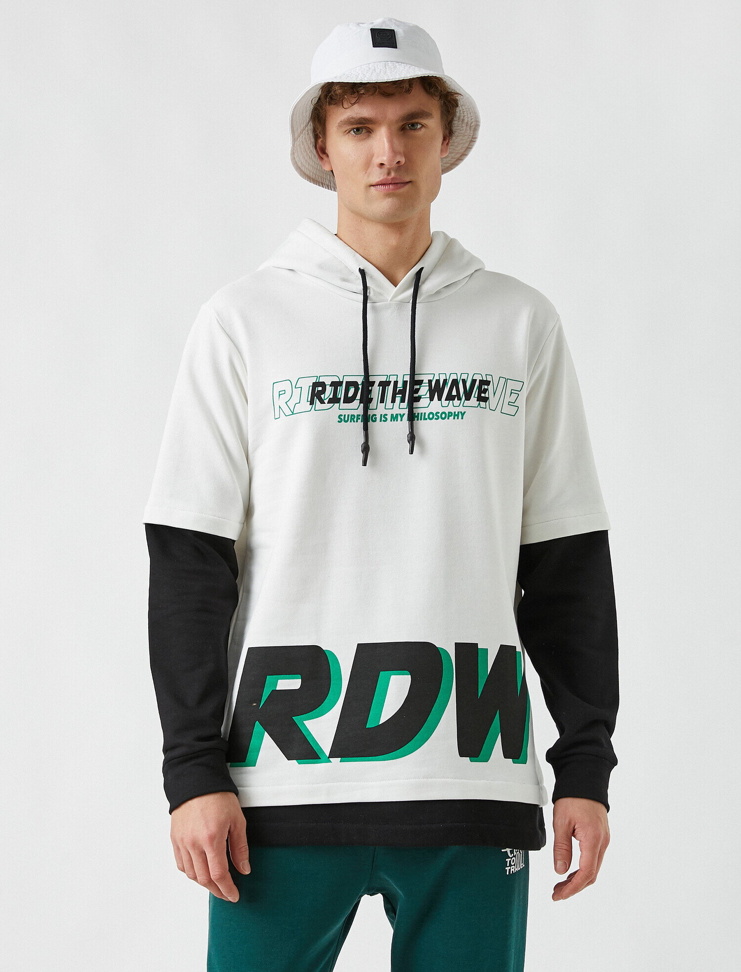   Baskılı Kapüşonlu Sweatshirt