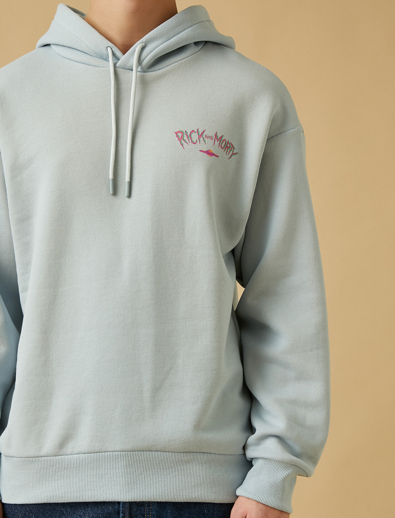   Rick and Morty Kapüşonlu Sweatshirt Lisanslı Baskılı