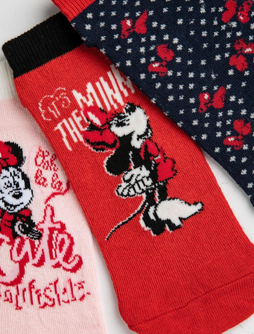  Kız Çocuk Minnie Mouse Lisanslı Çorap