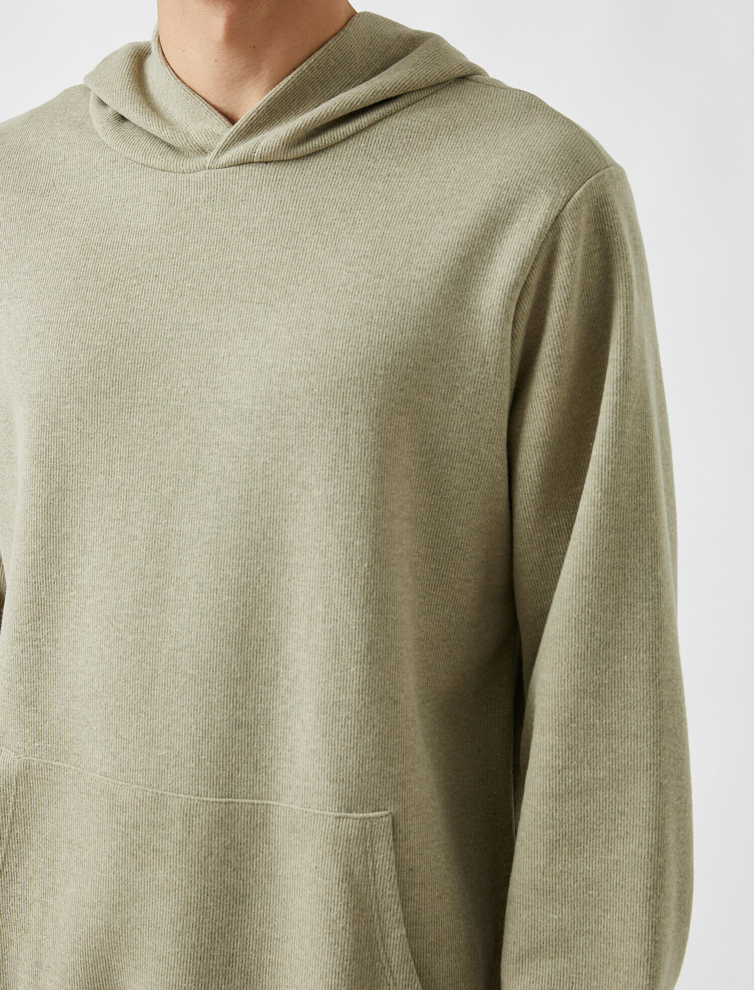   Fitilli Kapüşonlu Sweatshirt