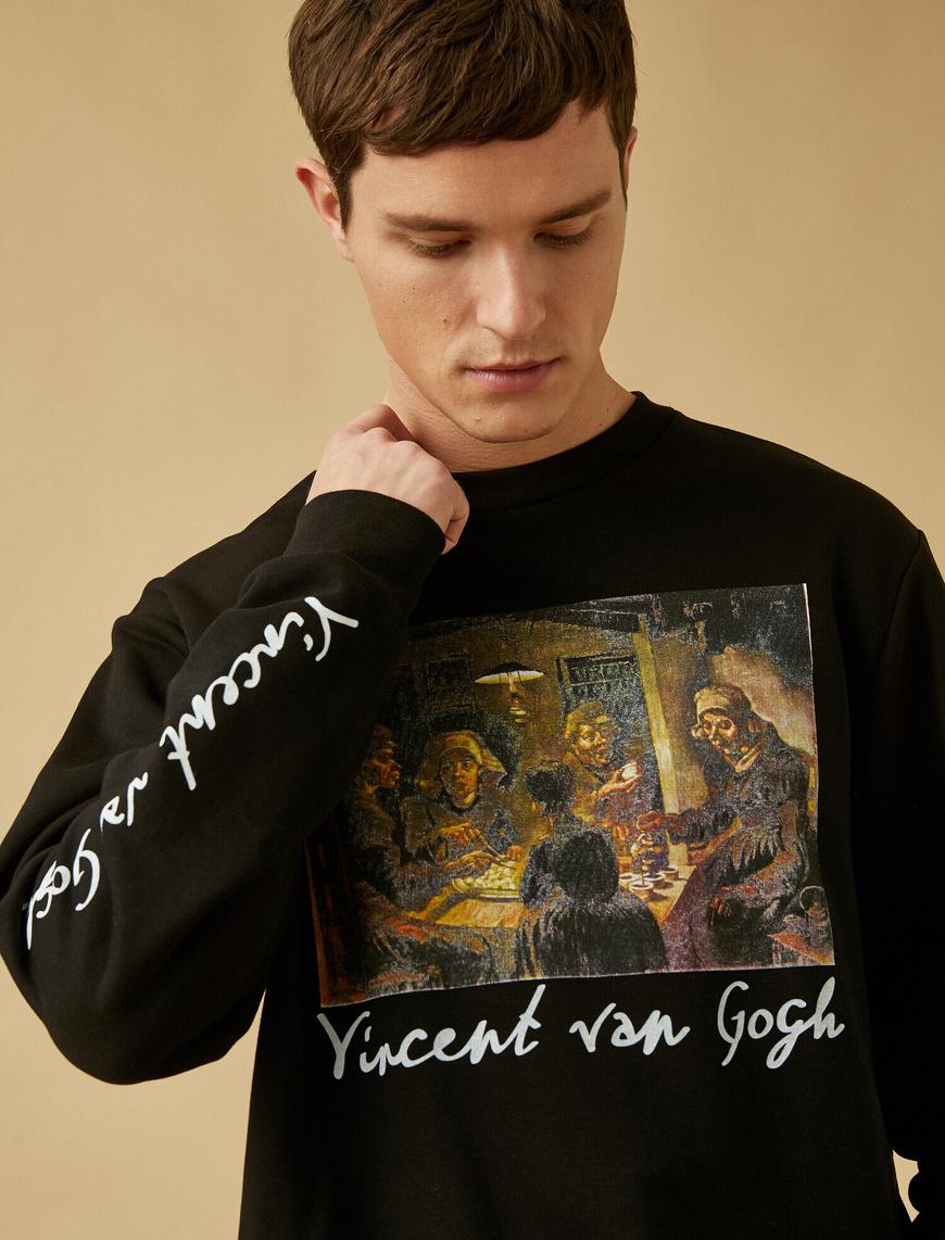   Vincent Van Gogh Sweatshirt Lisanslı Baskılı