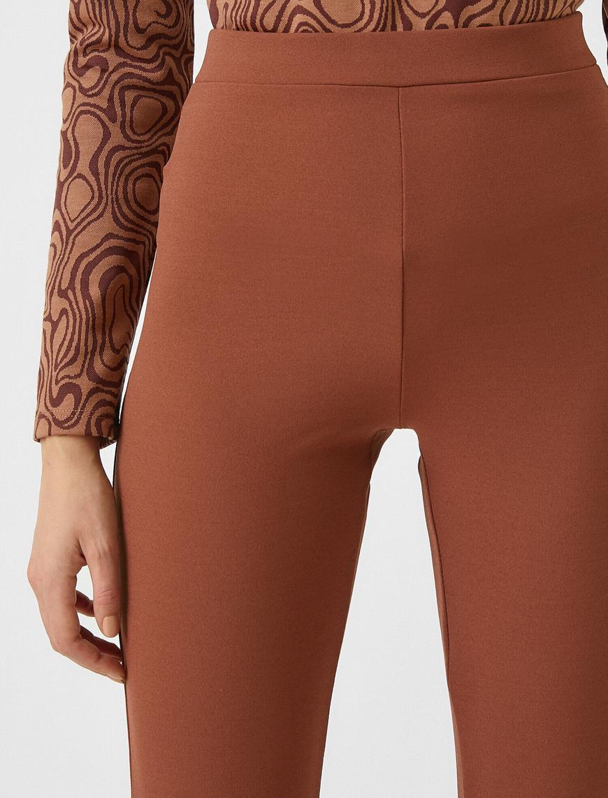   Yüksek Bel İspanyol Paça Pantolon