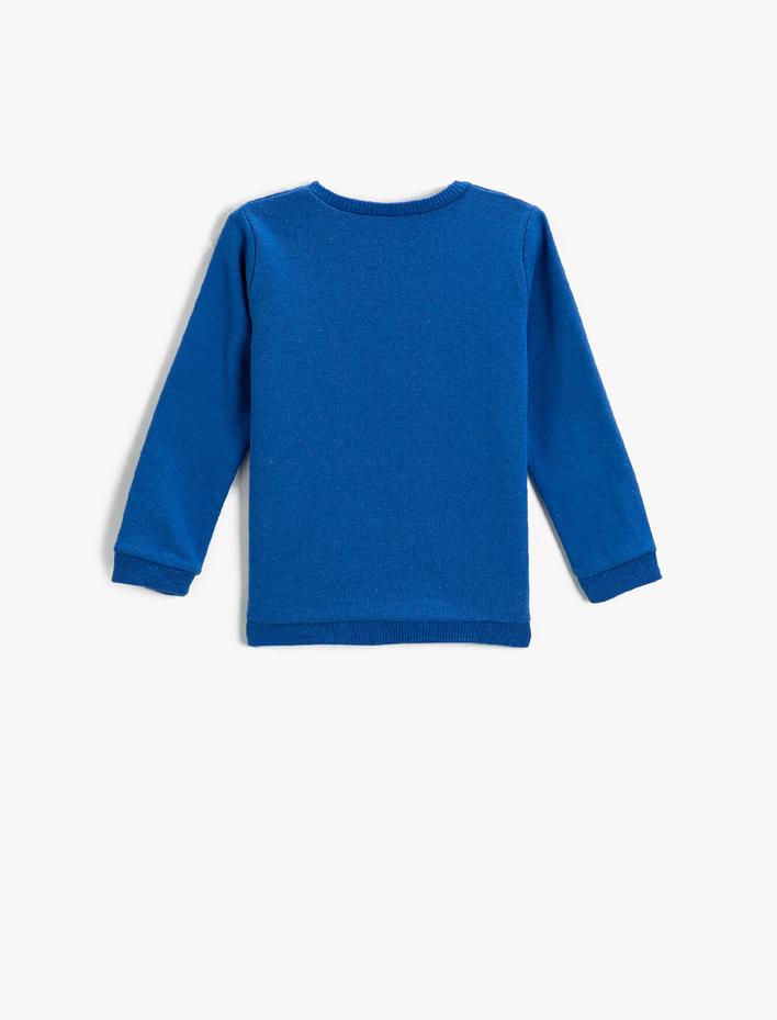 Erkek Bebek Spiderman Baskılı Sweatshirt Bisiklet Yaka Lisanslı