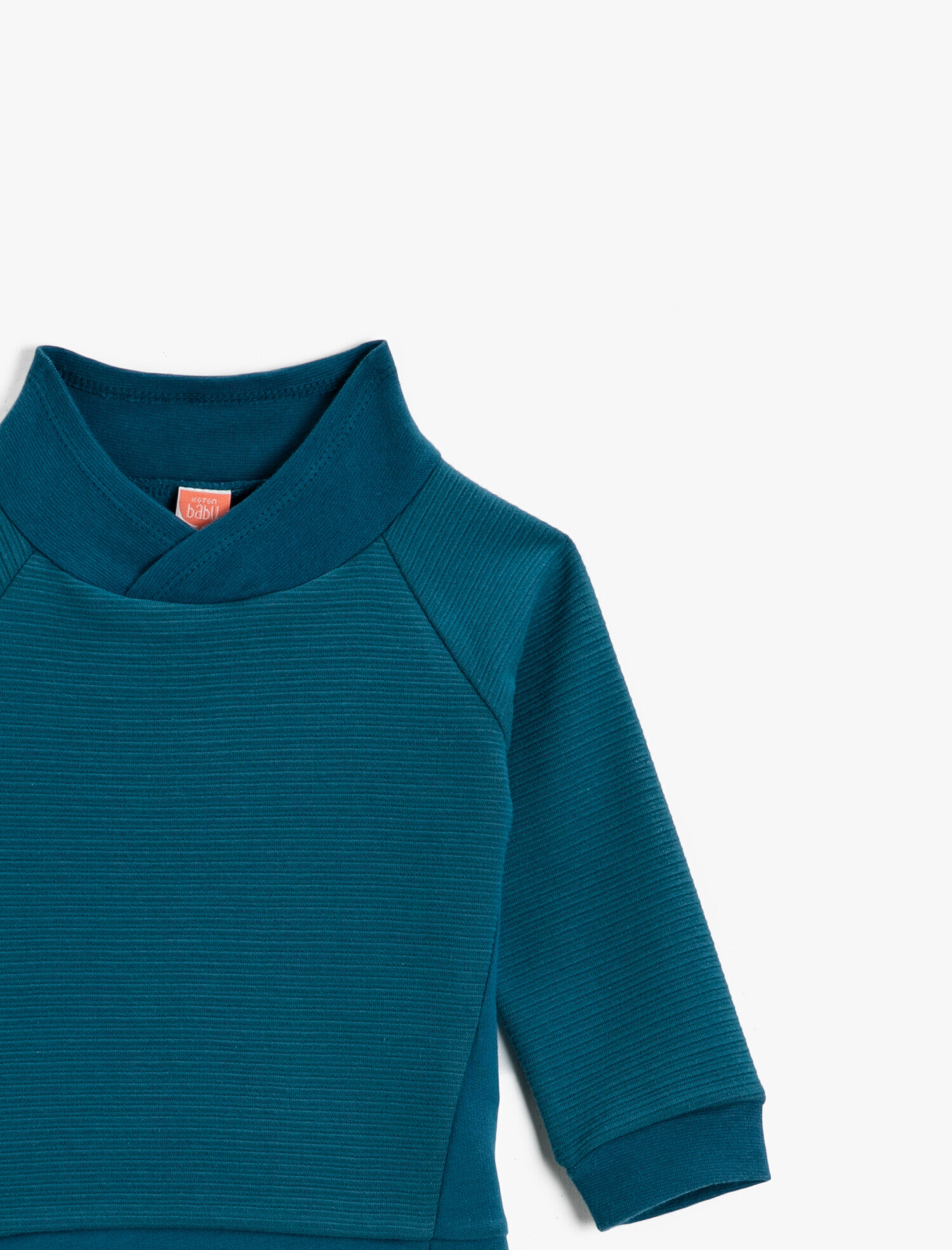  Erkek Bebek Desenli Sweatshirt Dik Yaka