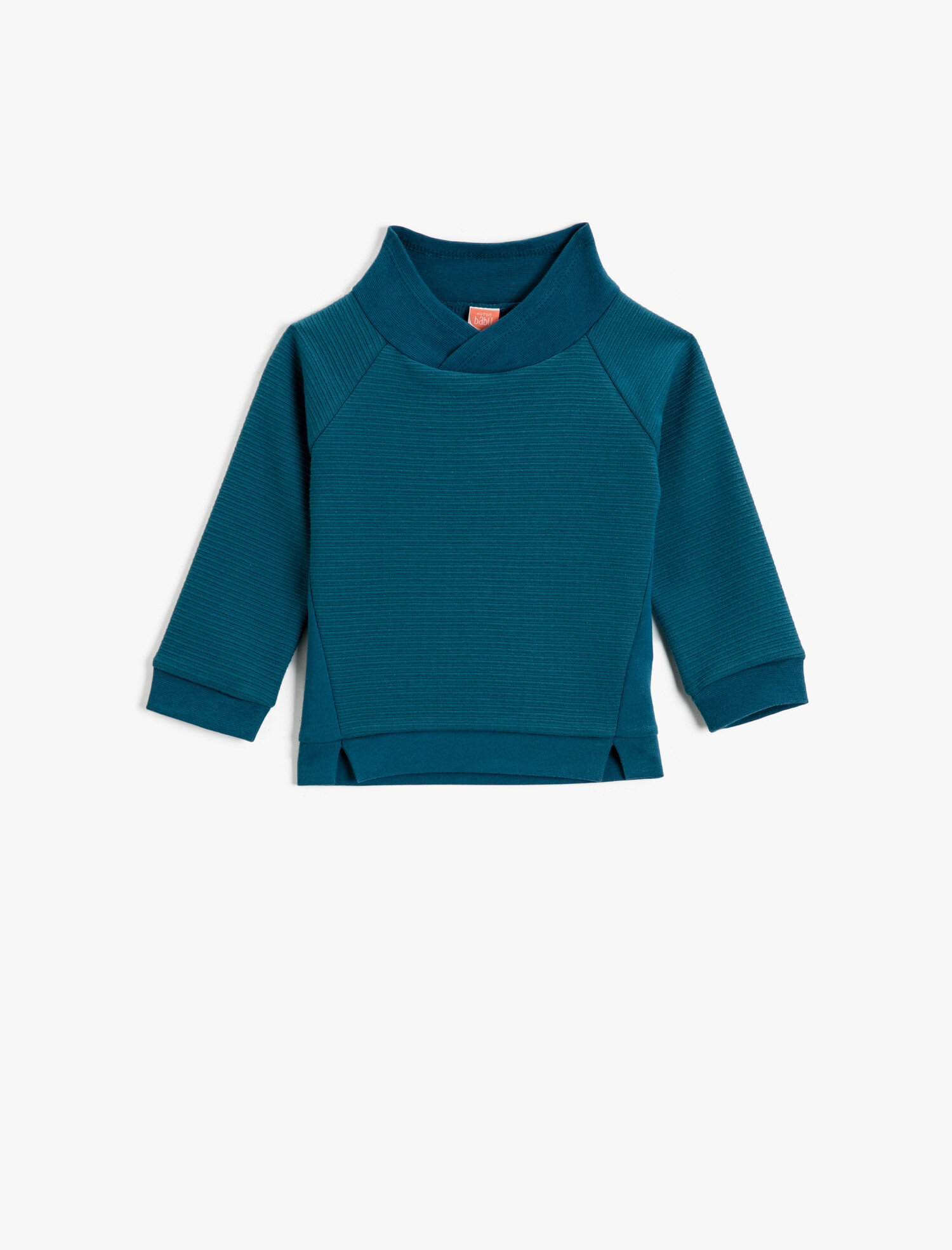  Erkek Bebek Desenli Sweatshirt Dik Yaka