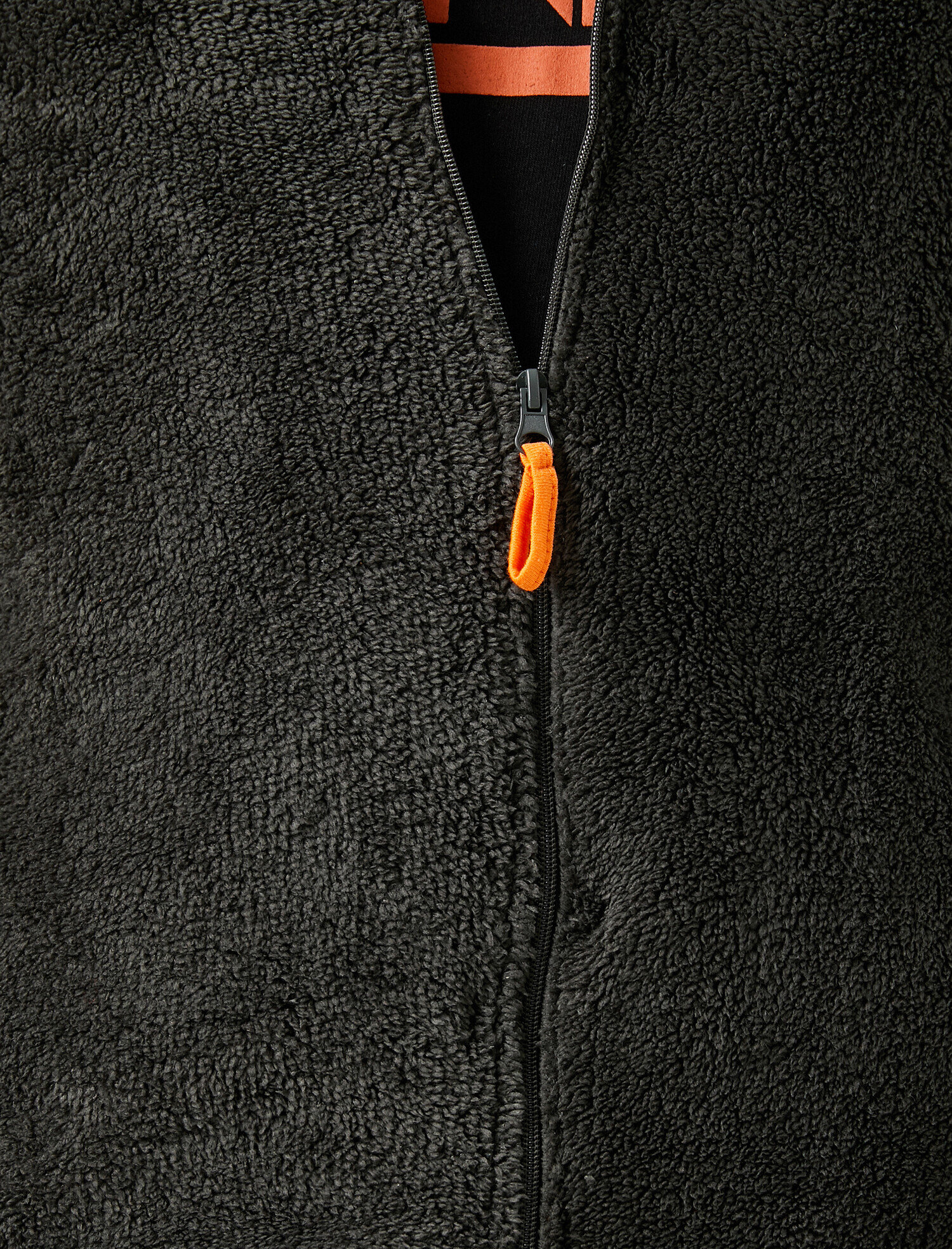   Fermuarlı Kapüşonlu Peluş Sweatshirt