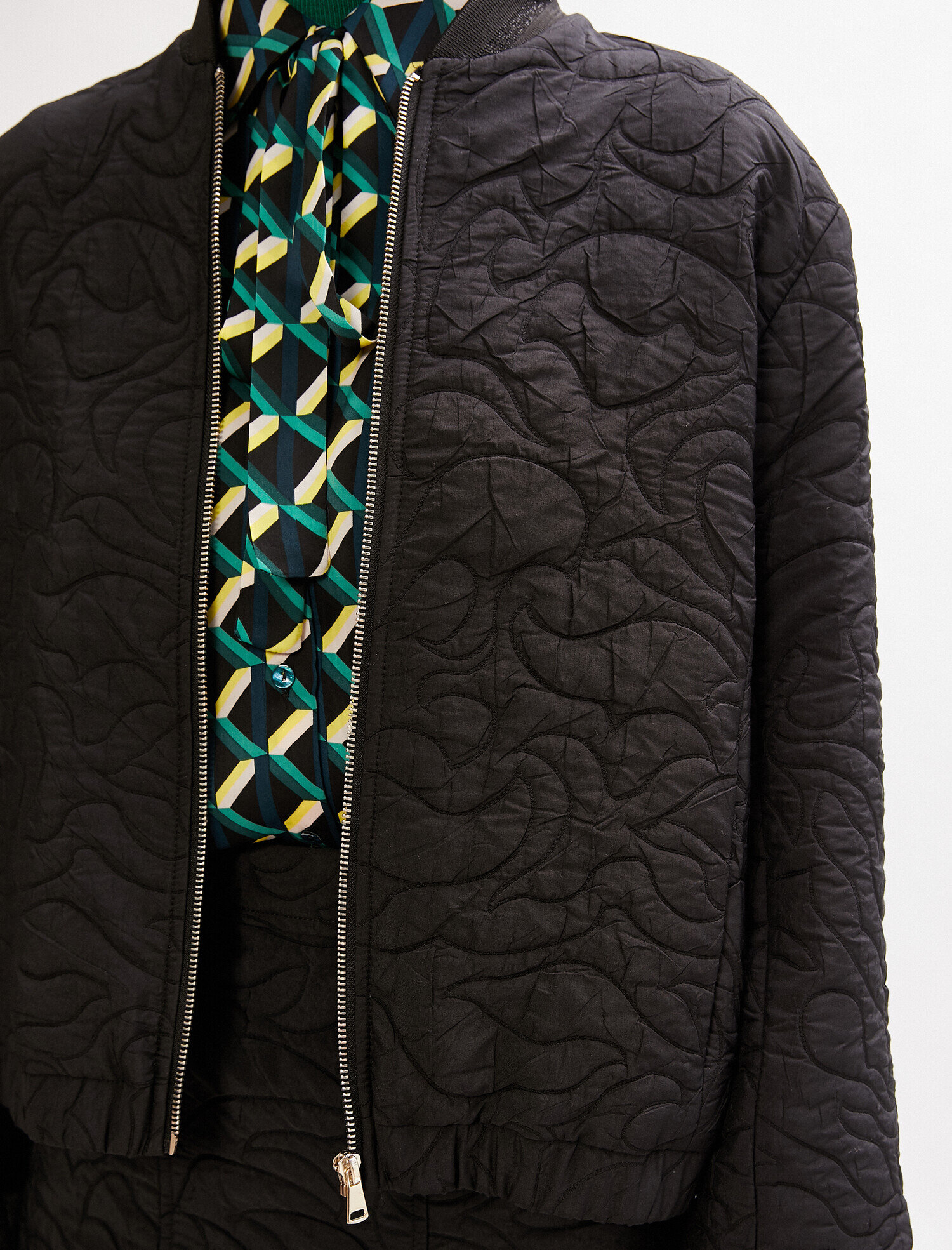   Fermuarlı Bomber Ceket