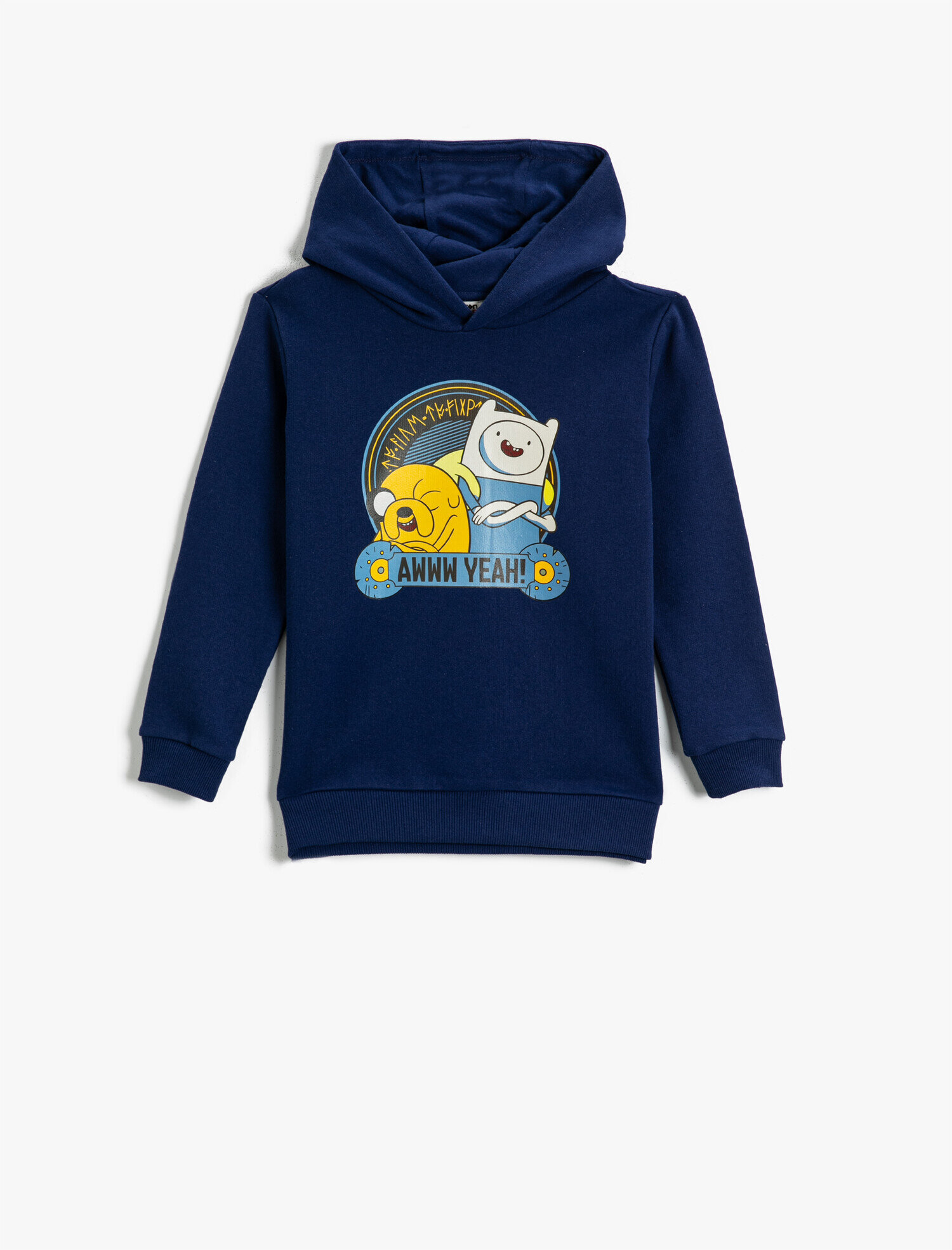  Erkek Çocuk Adventure Time Baskılı Kapüşonlu Sweatshirt Lisanslı