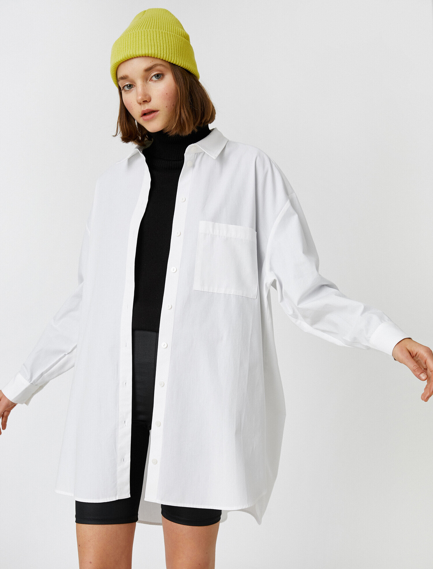 Uzun Kollu Pamuklu Gömlek