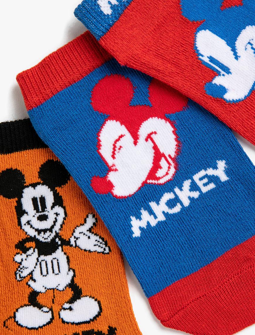  Erkek Çocuk Mickey Mouse Lisanslı Çorap Seti