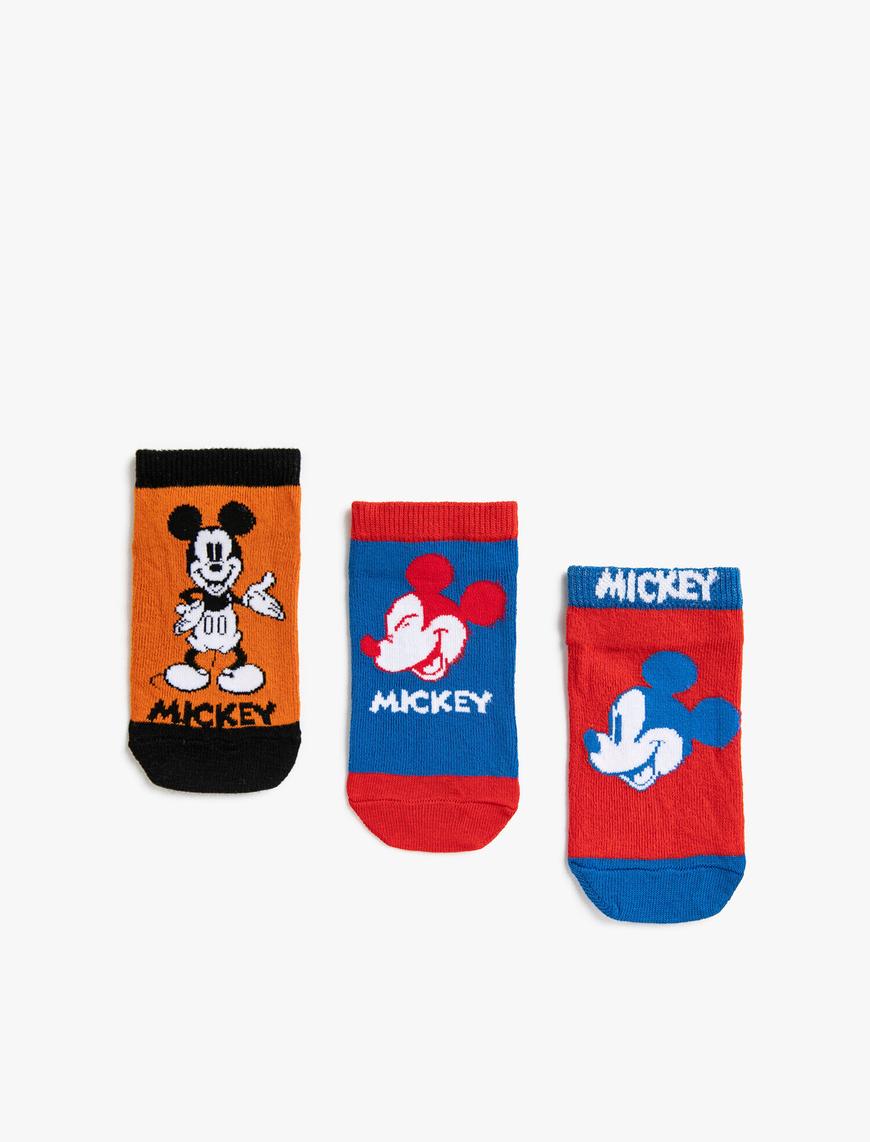  Erkek Çocuk Mickey Mouse Lisanslı Çorap Seti