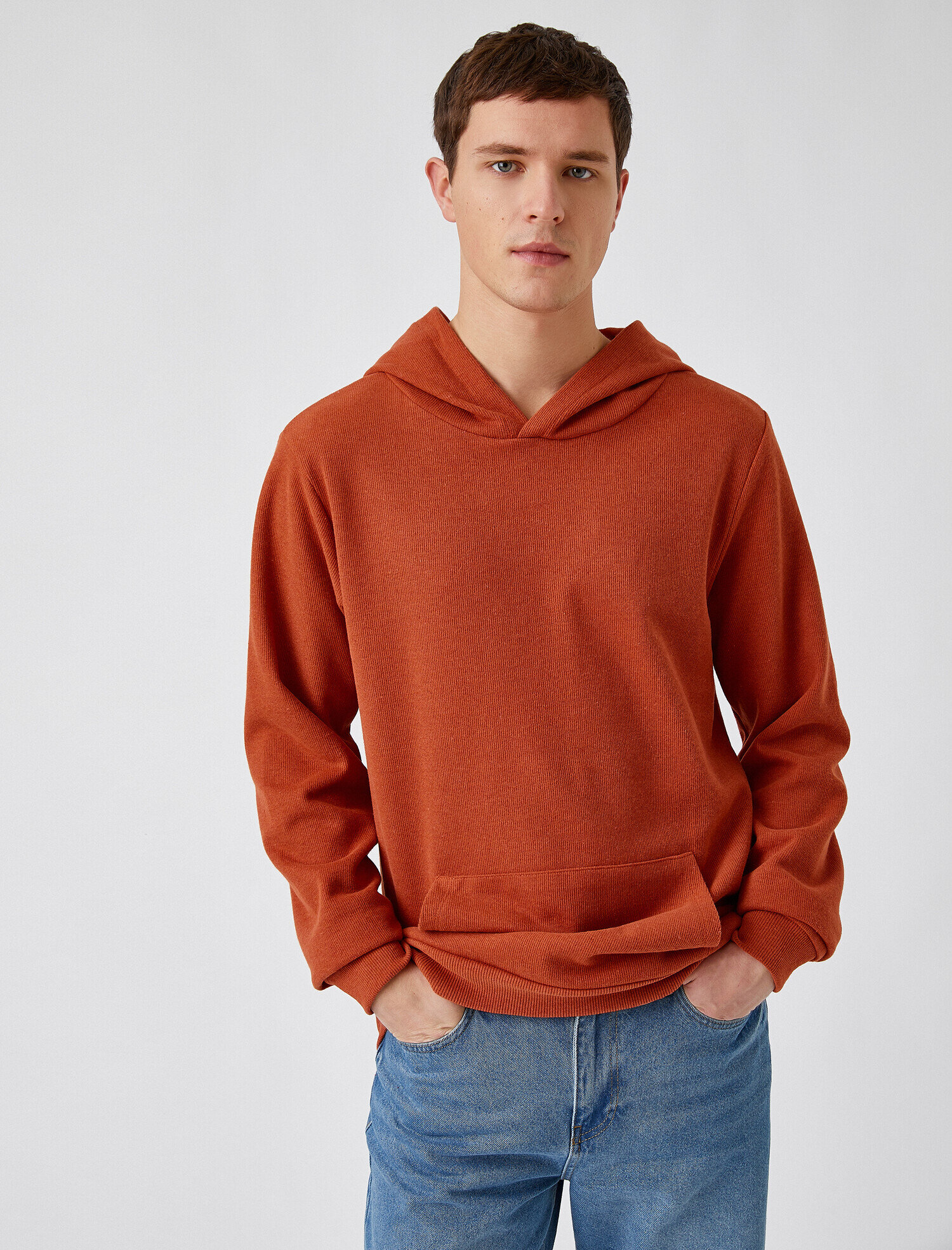   Fitilli Kapüşonlu Sweatshirt