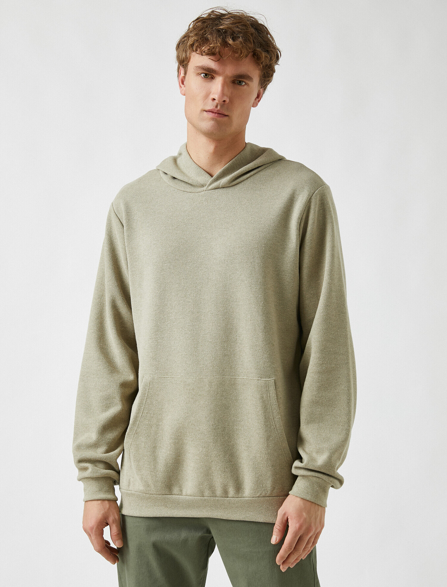   Fitilli Kapüşonlu Sweatshirt